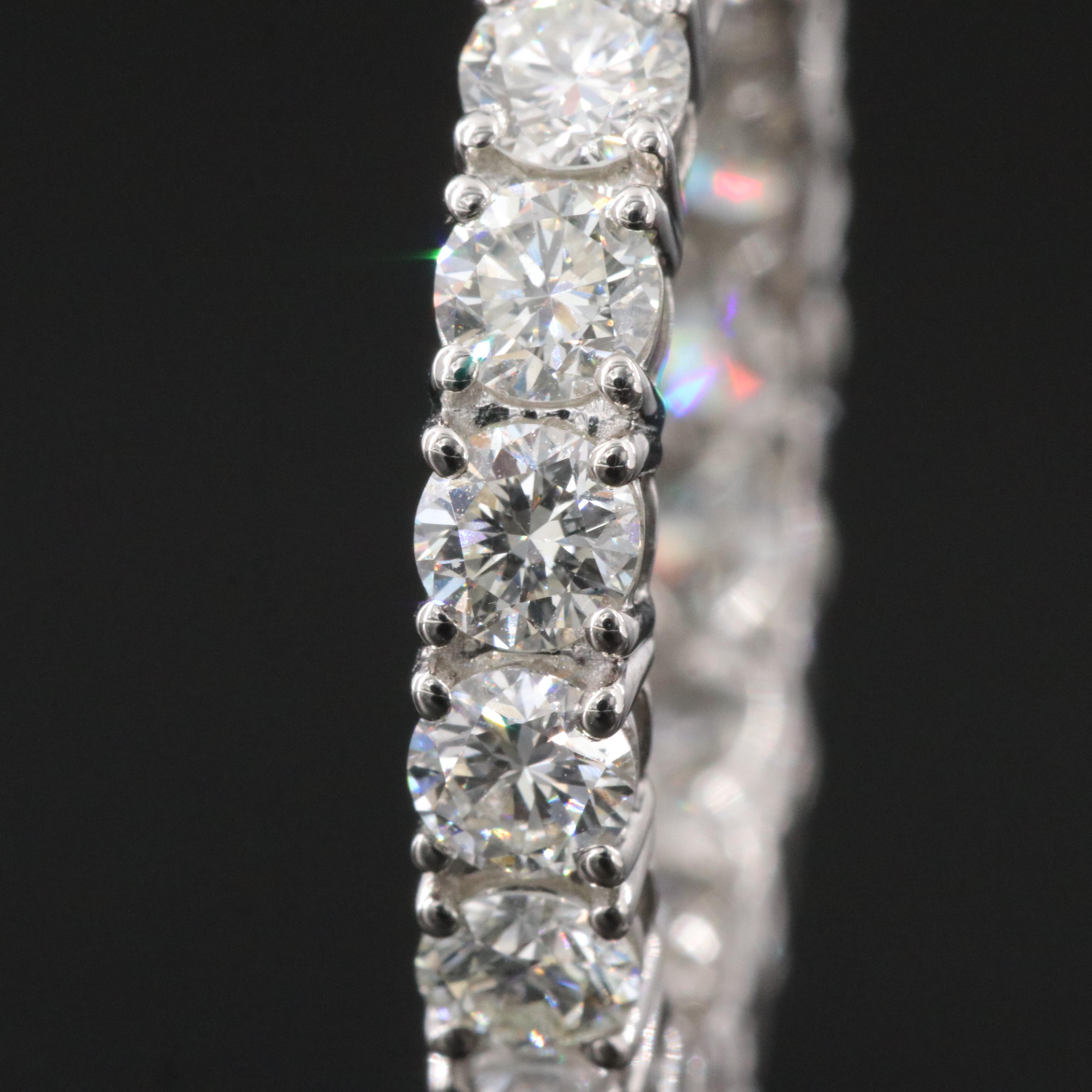 Platinum 3.10 CTW Diamond Eternity Band with GIA Report