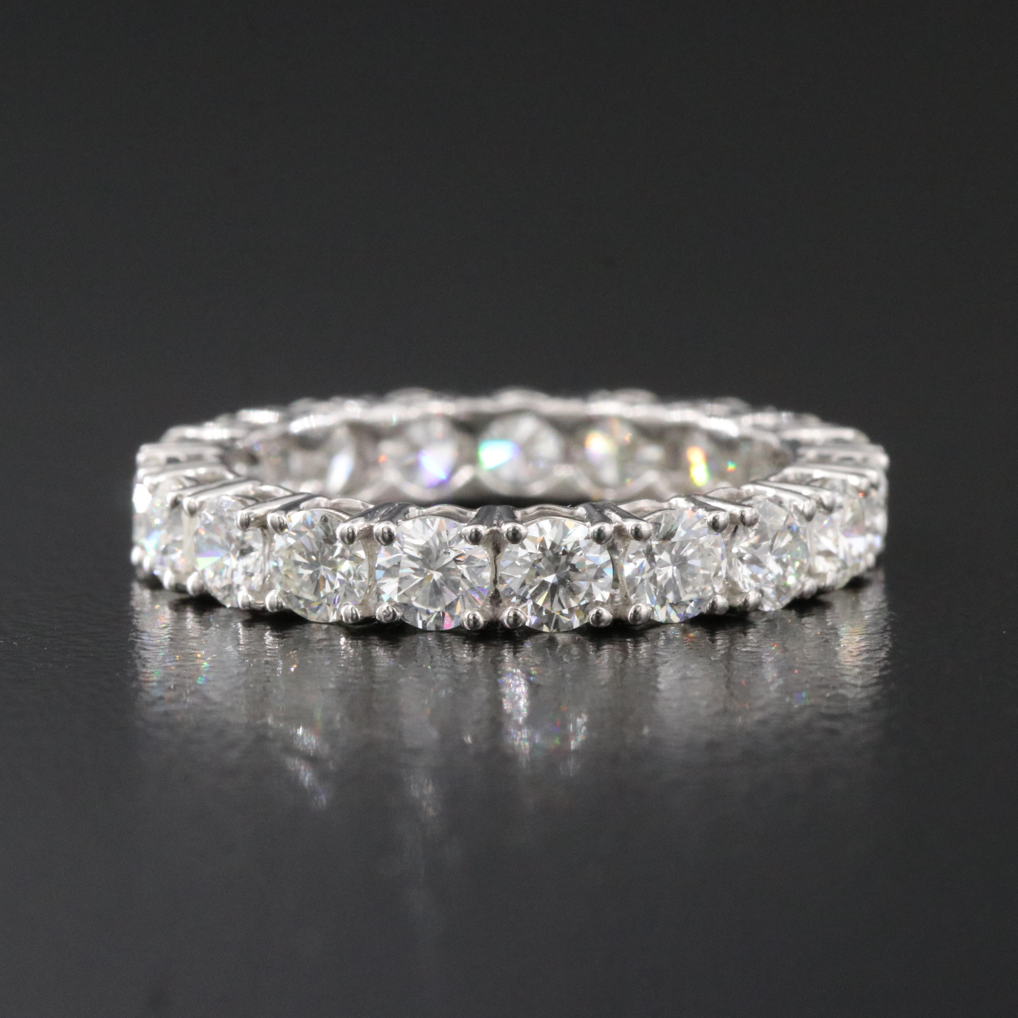 Platinum 3.10 CTW Diamond Eternity Band with GIA Report