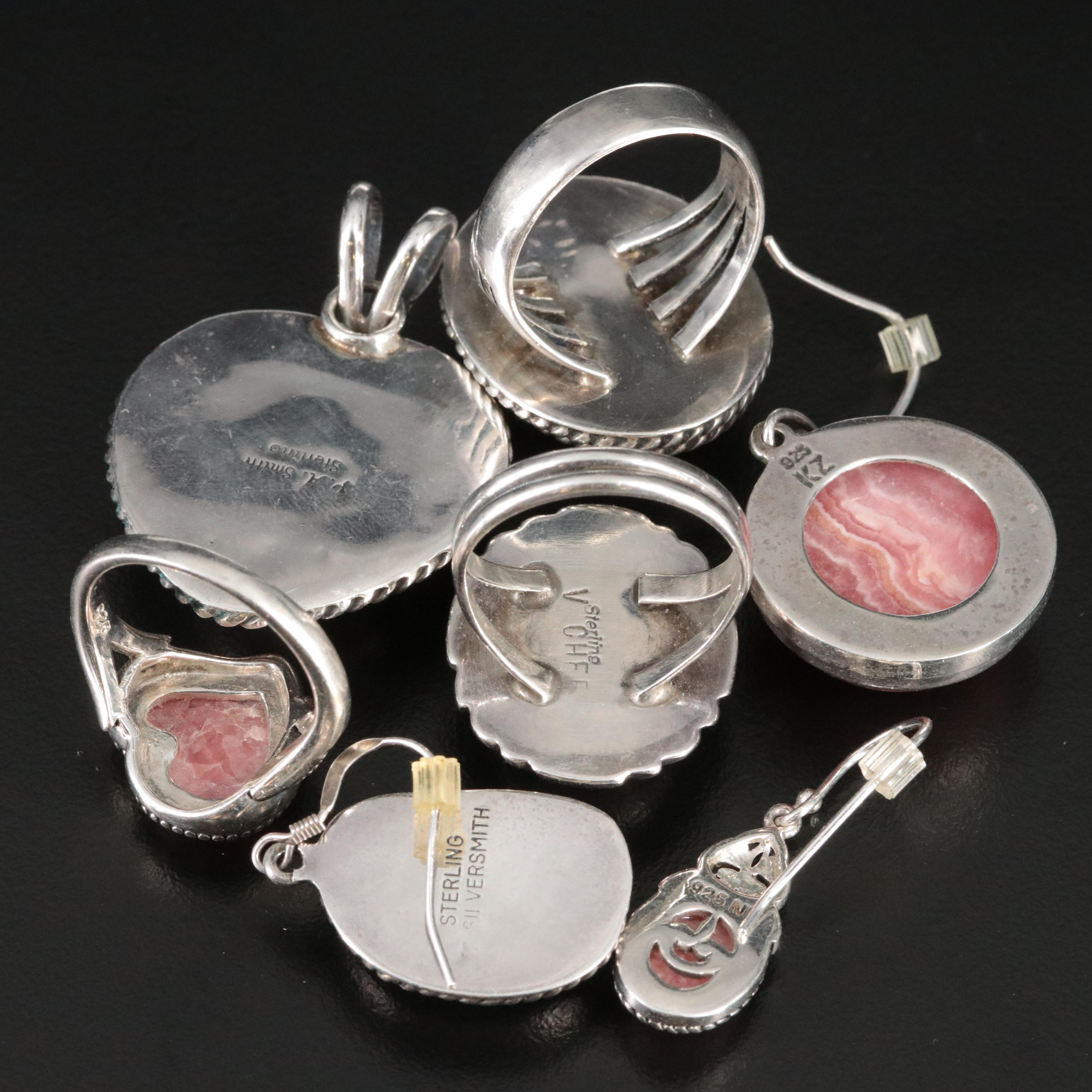 Southwestern Signed Sterling Jewelry Collection Featuring KZ and V Chee