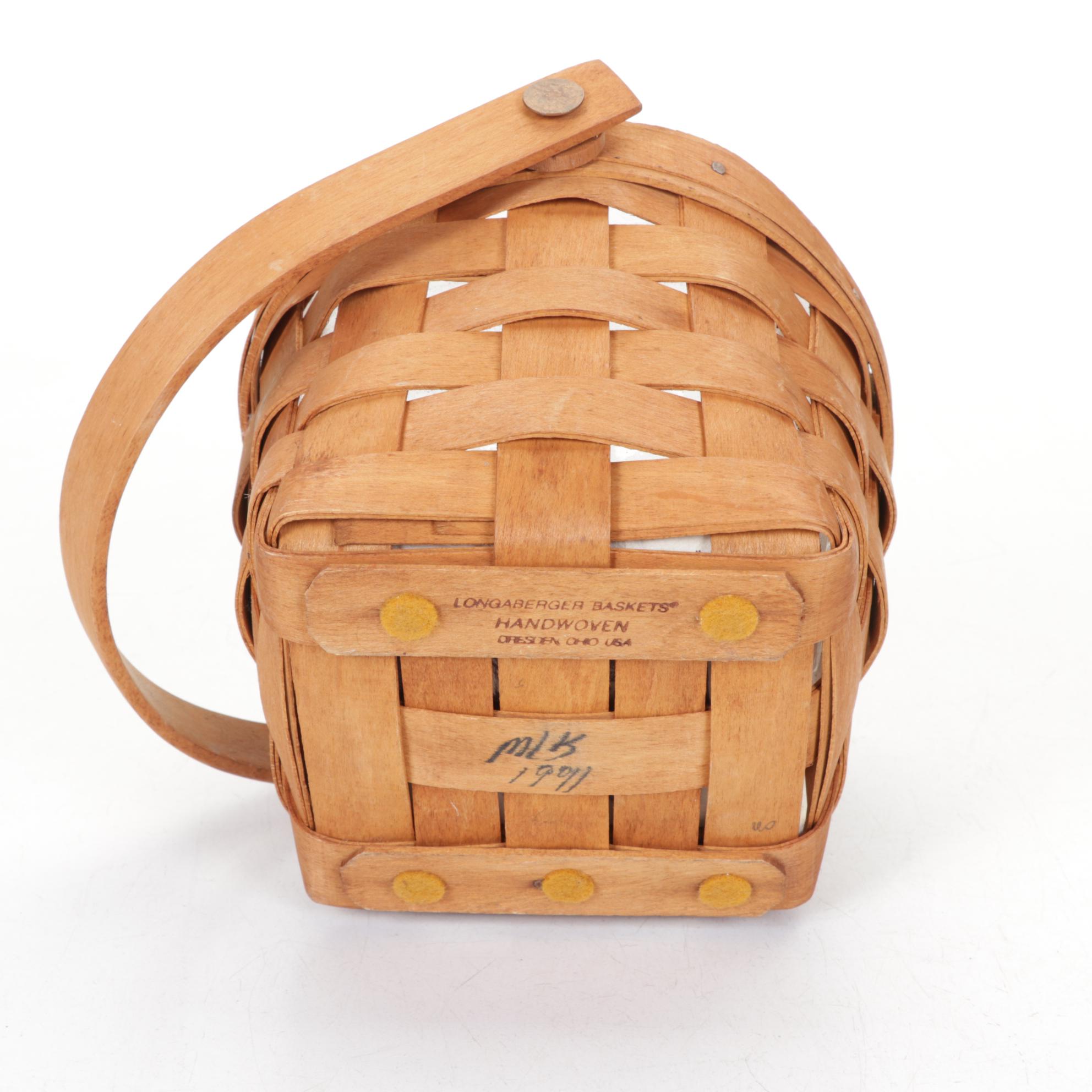 Longaberger Woven Maple Baskets Including Mini Basket and More, 1990s