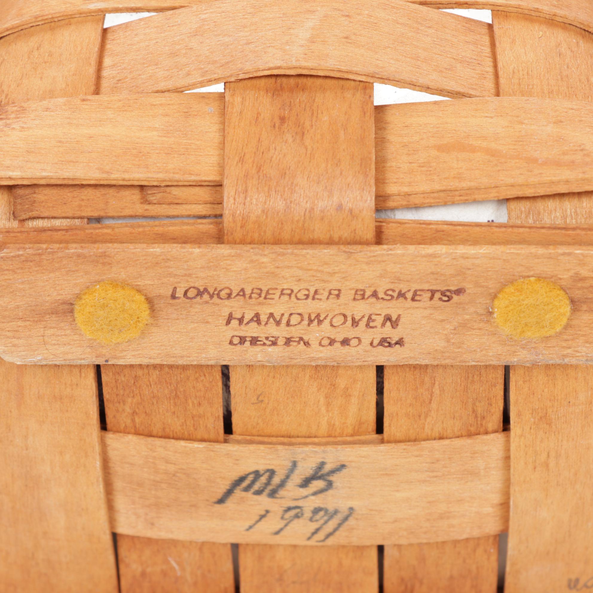 Longaberger Woven Maple Baskets Including Mini Basket and More, 1990s