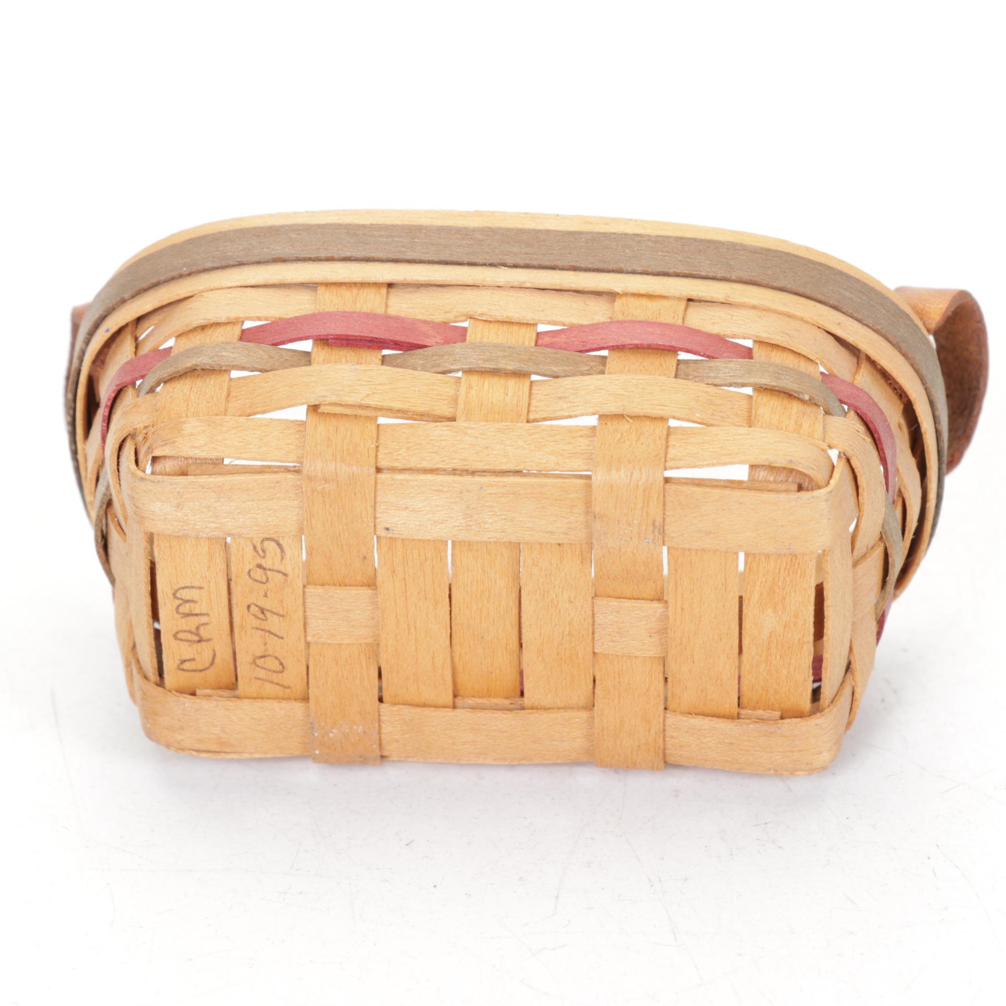 Longaberger Woven Maple Baskets Including Mini Basket and More, 1990s