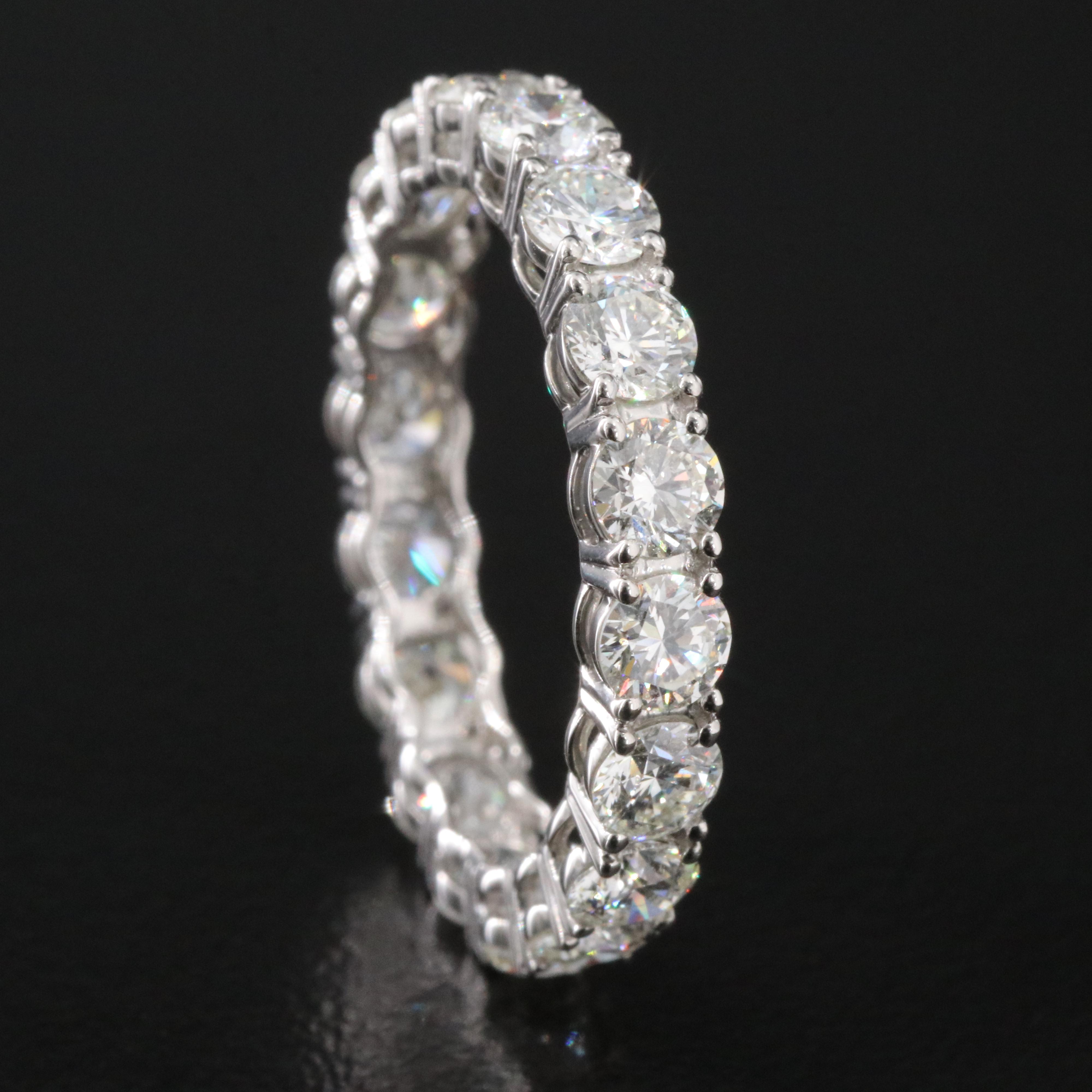 Platinum 2.93 CTW Diamond Eternity Band with GIA Report