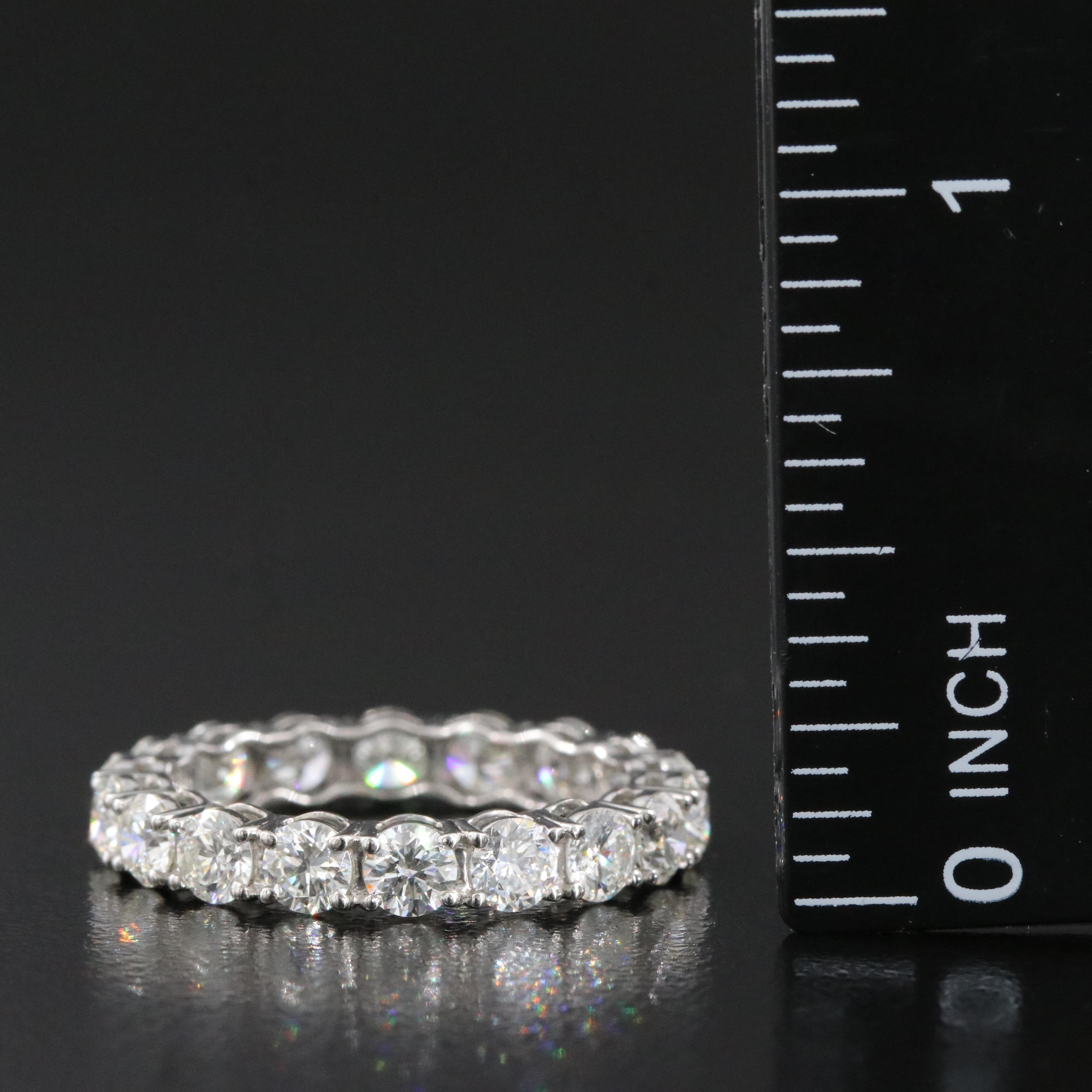 Platinum 2.93 CTW Diamond Eternity Band with GIA Report