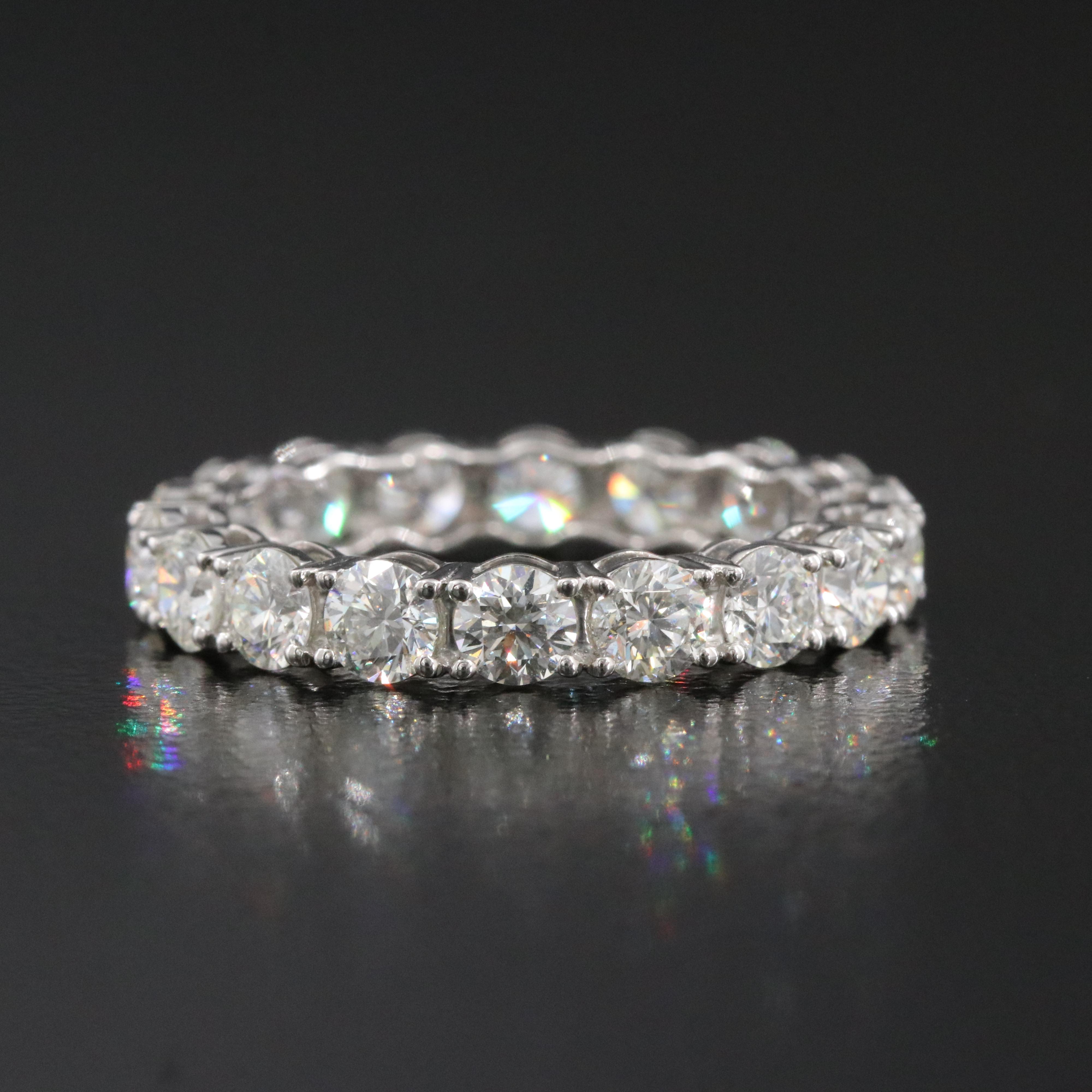 Platinum 2.93 CTW Diamond Eternity Band with GIA Report