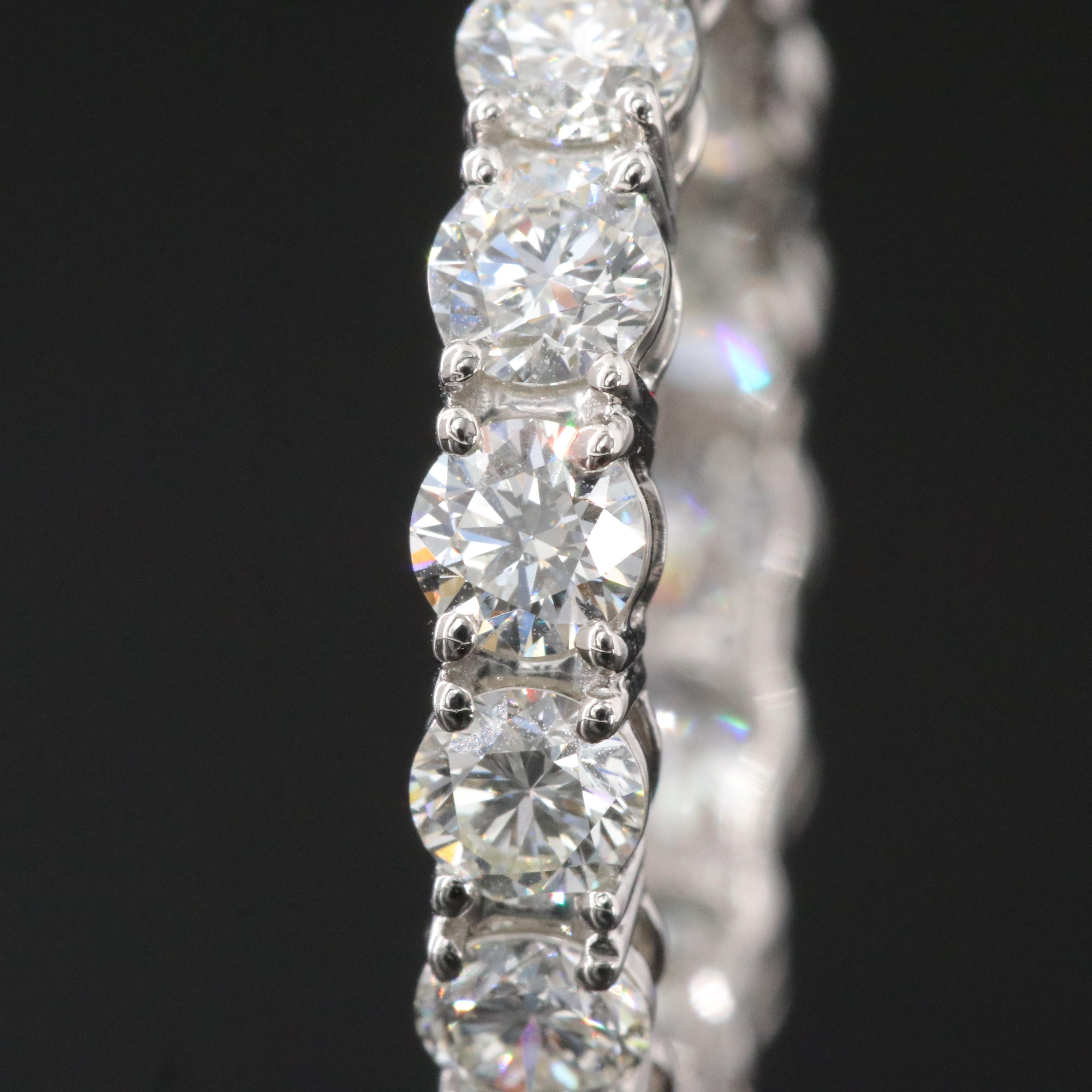 Platinum 2.93 CTW Diamond Eternity Band with GIA Report