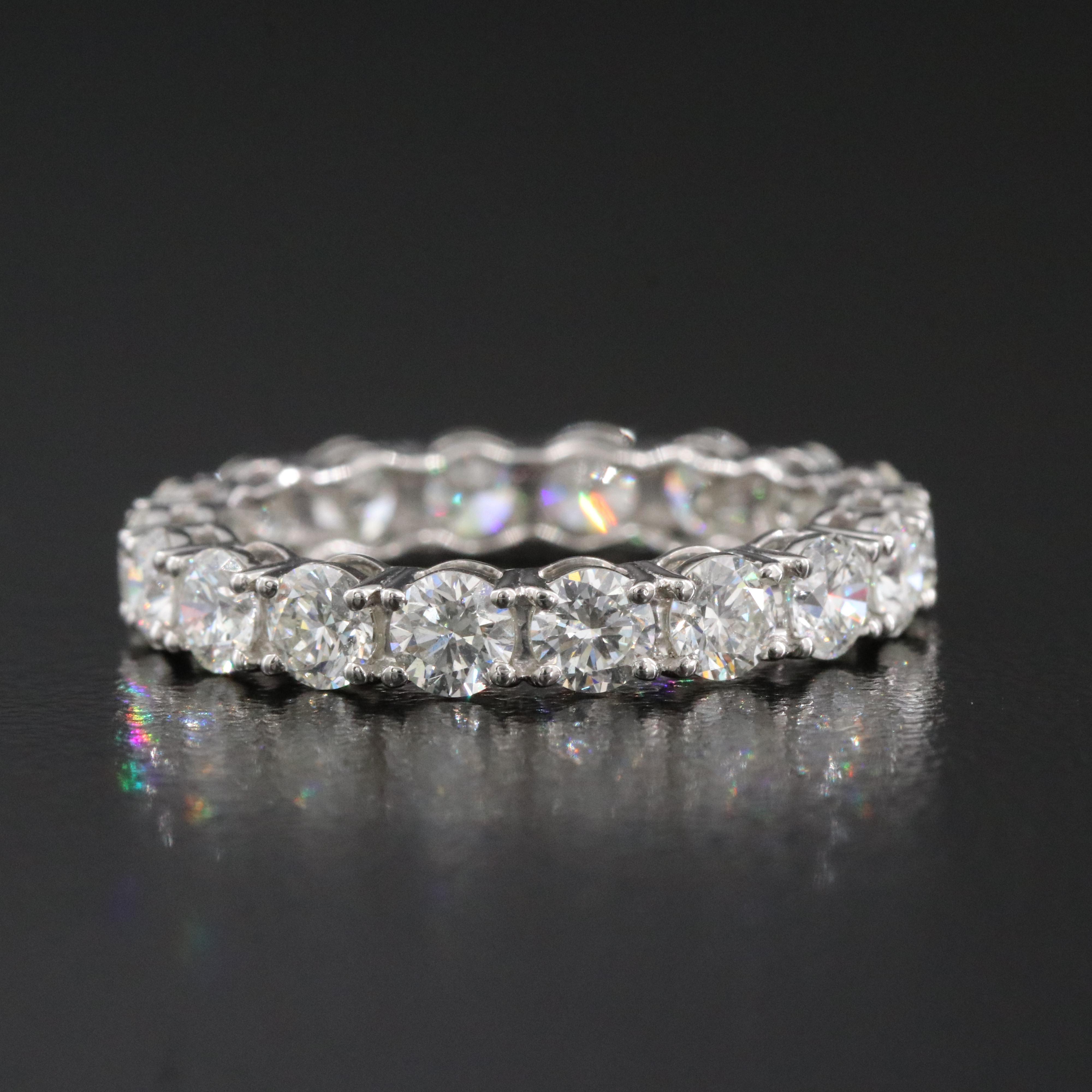 Platinum 2.93 CTW Diamond Eternity Band with GIA Report