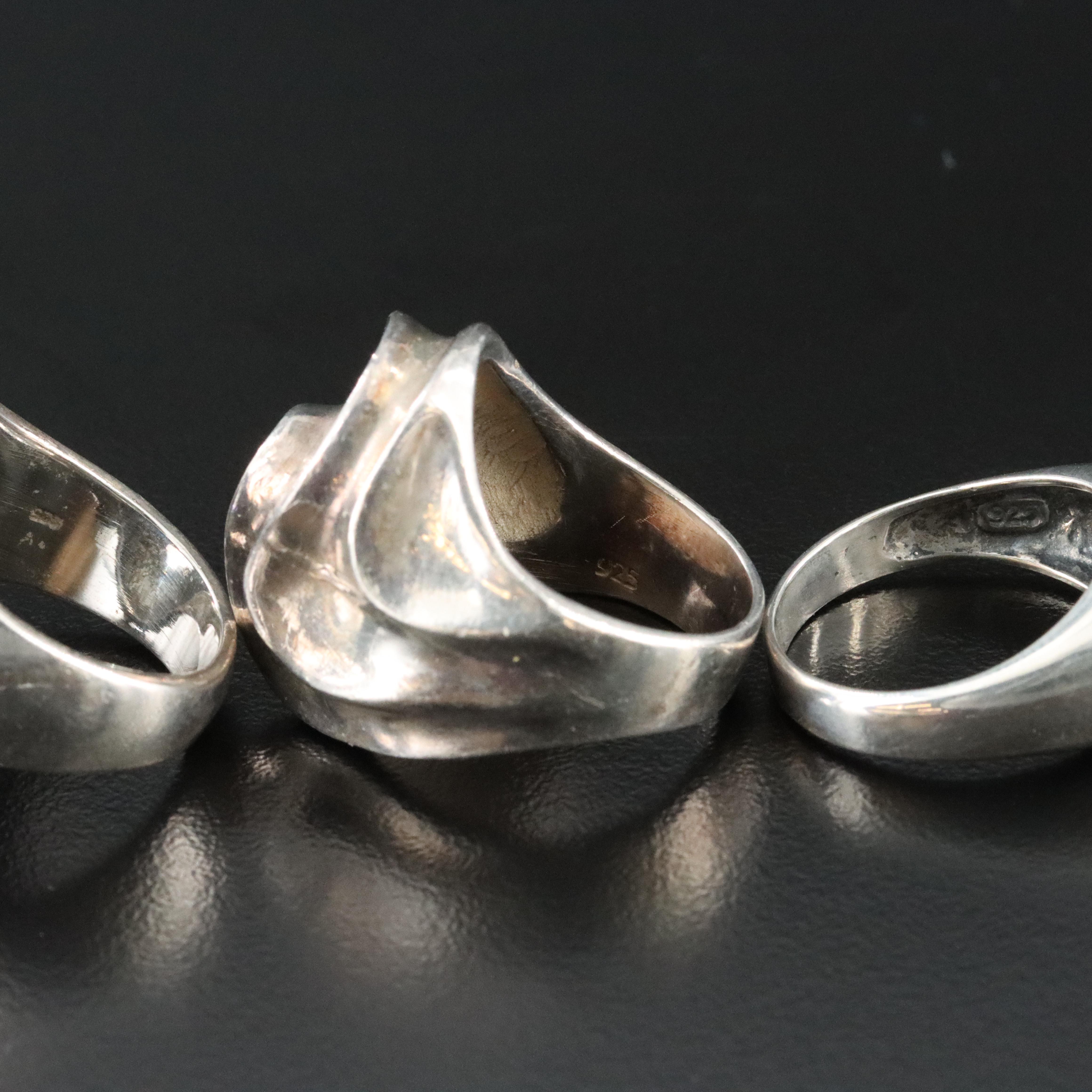 Sterling Rock Crystal Ring Collection