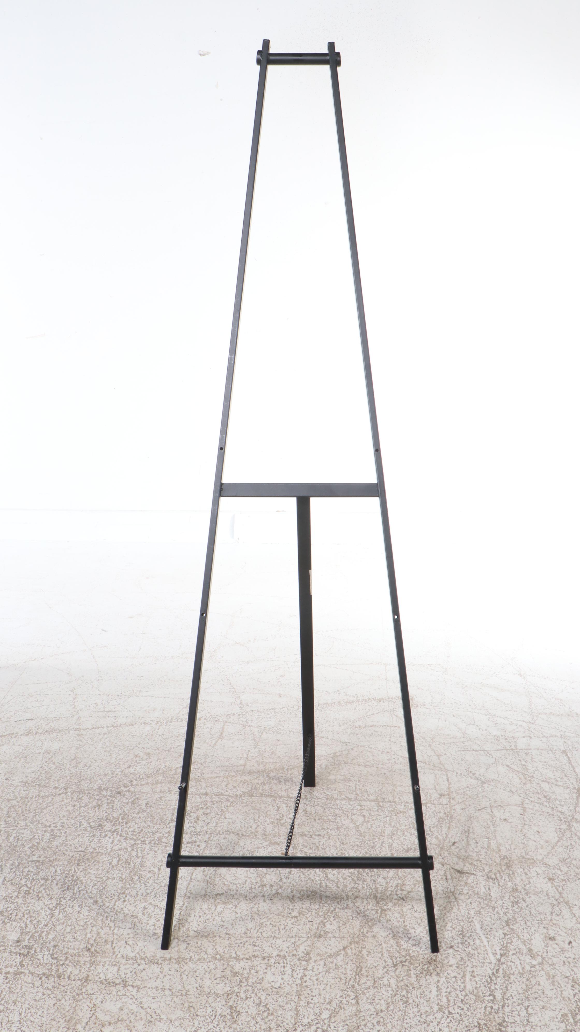 Baroque Style Gilt Full-Length Wall Mirror with Metal Easel