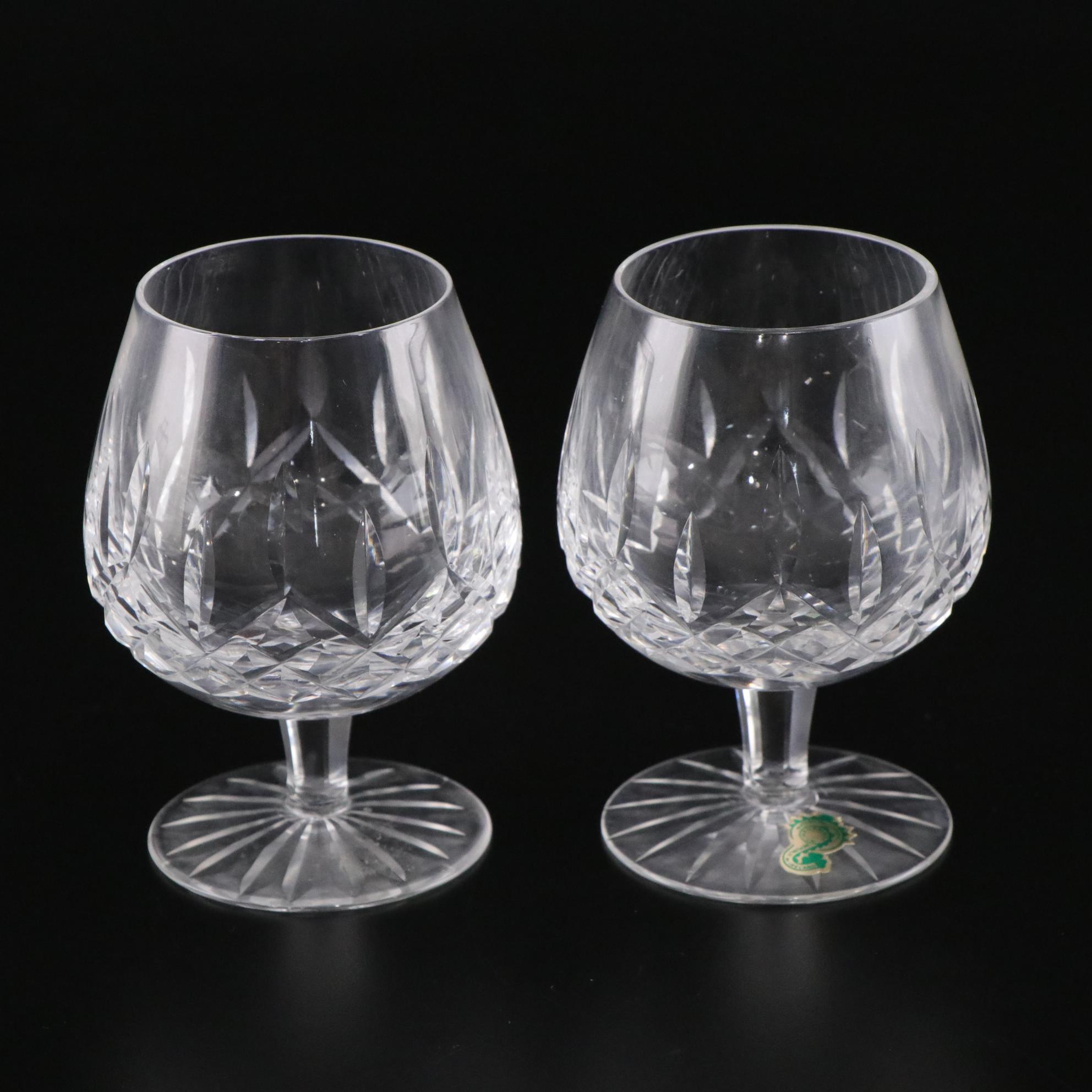 Waterford "Lismore" Crystal Brandy Snifters,Pair
