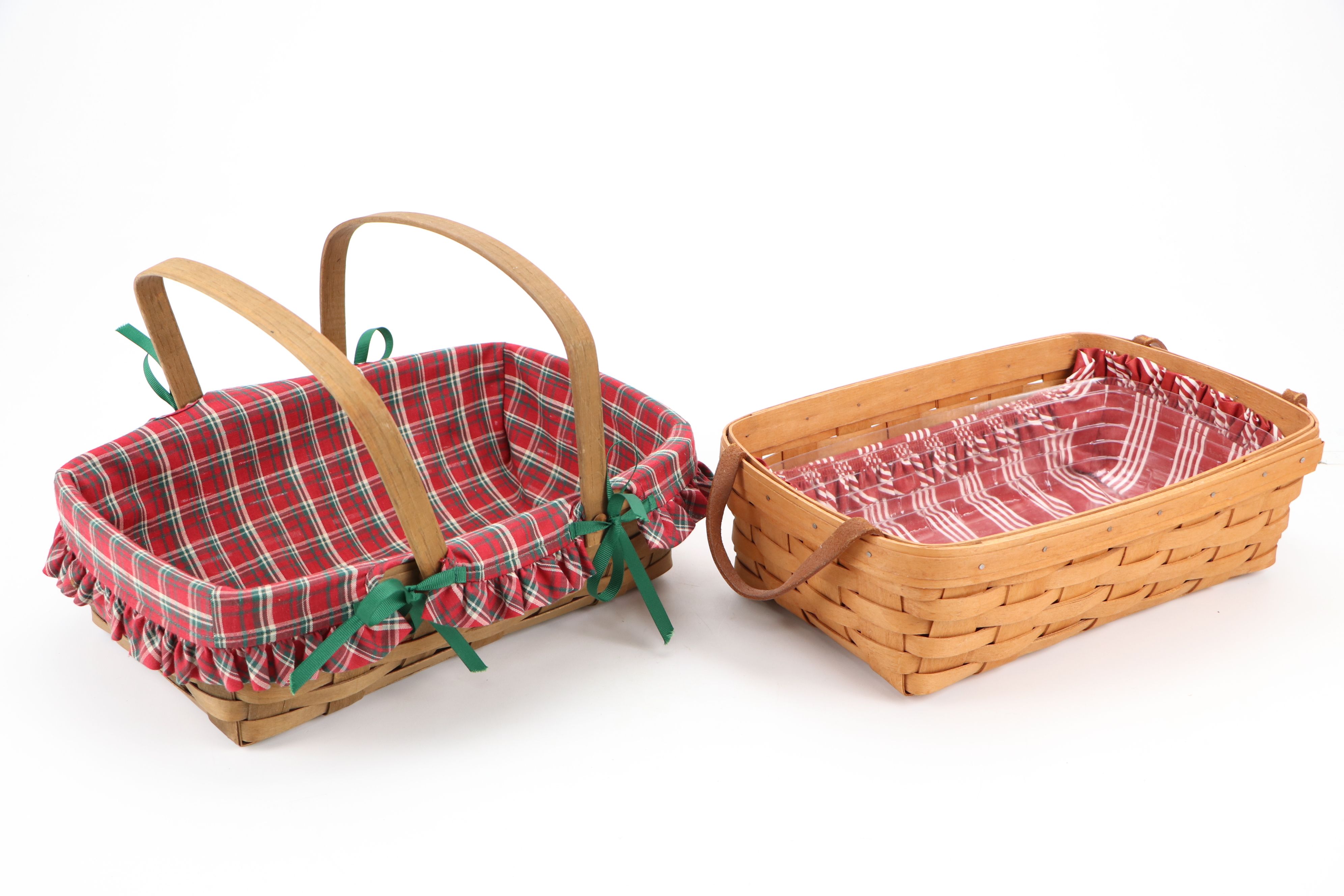 Longaberger Baskets with Fabric Liners