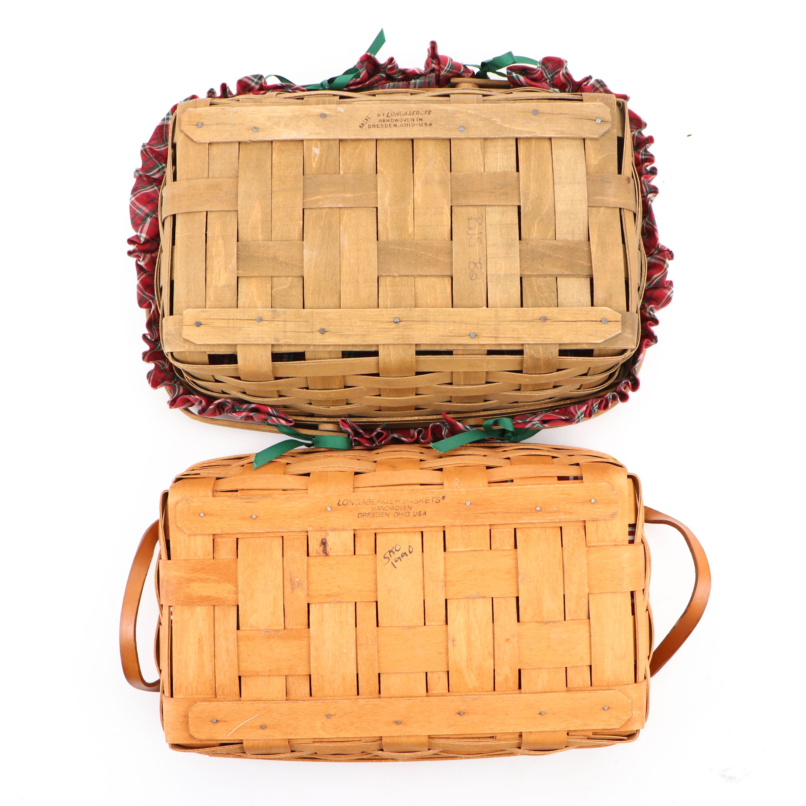 Longaberger Baskets with Fabric Liners