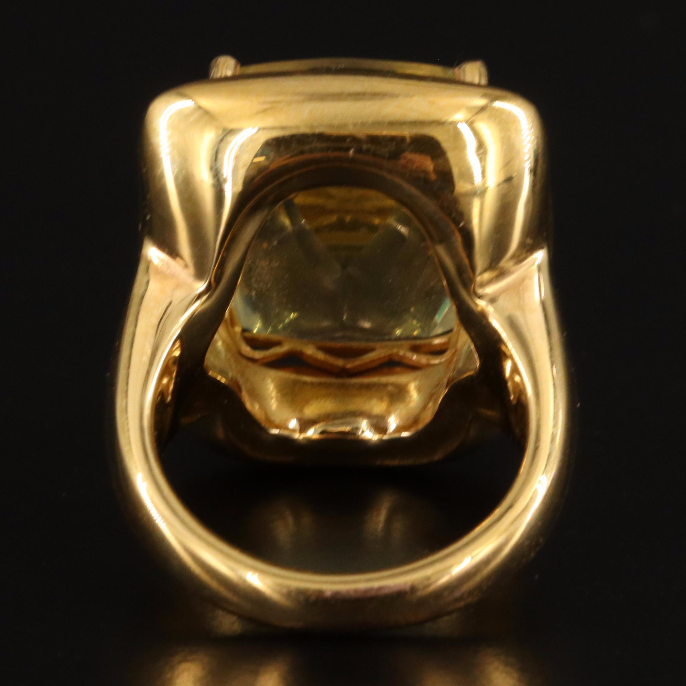 14K Electroformed Citrine and Diopside Ring