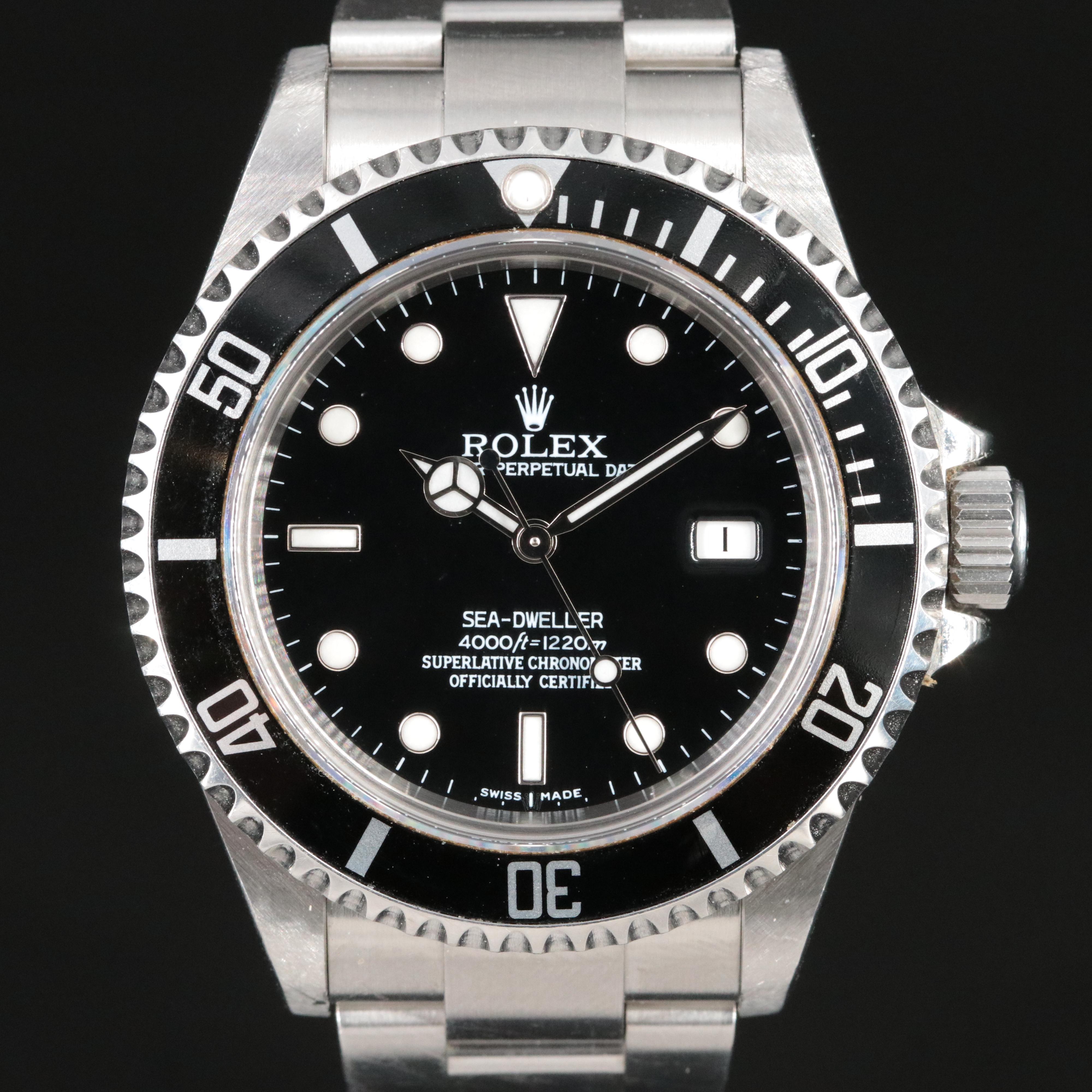 Rolex Sea-Dweller 16600 2006 Date 4000 ft Dive Watch