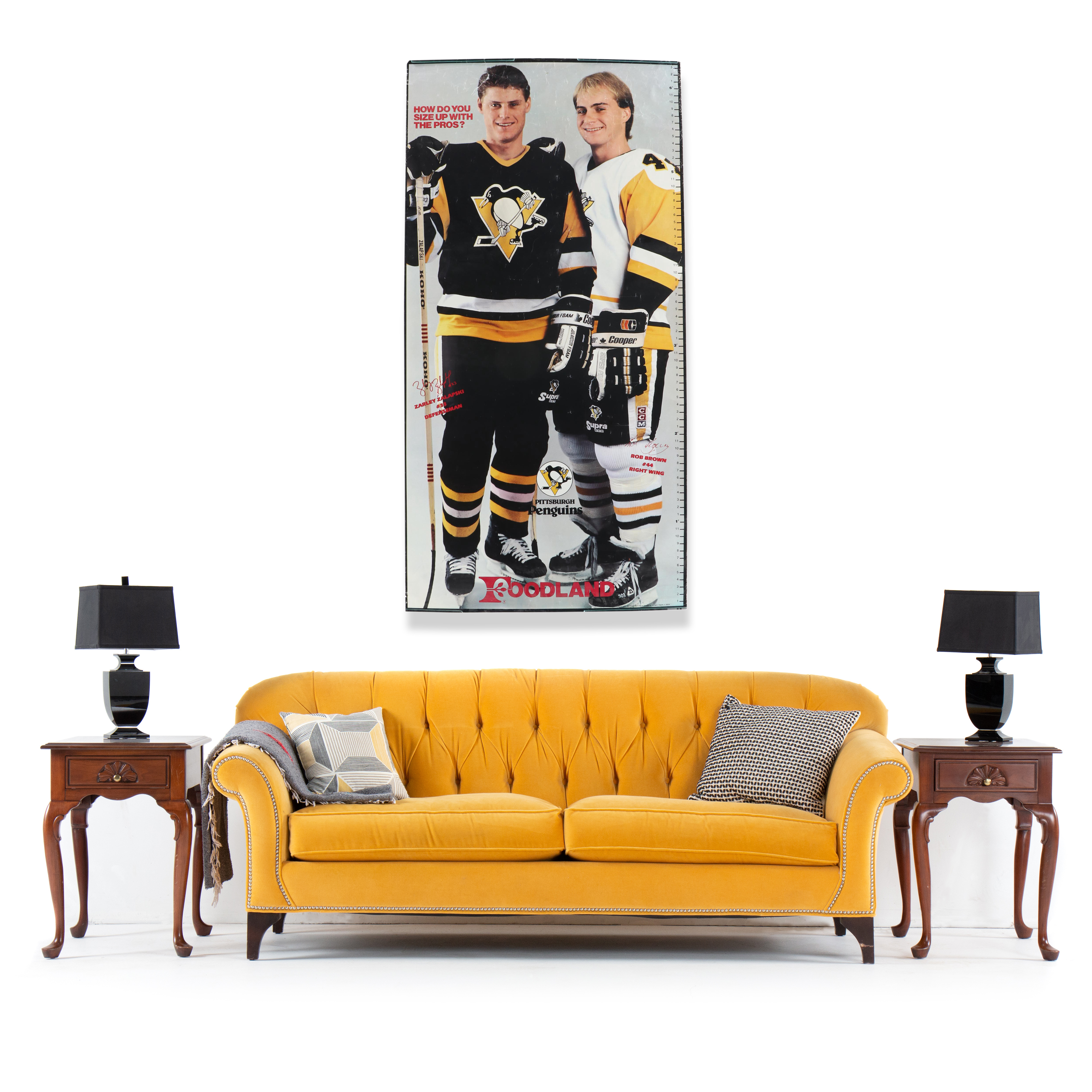 Foodland Pittsburgh Penguins Zarley Zalapski and Rod Brown Poster