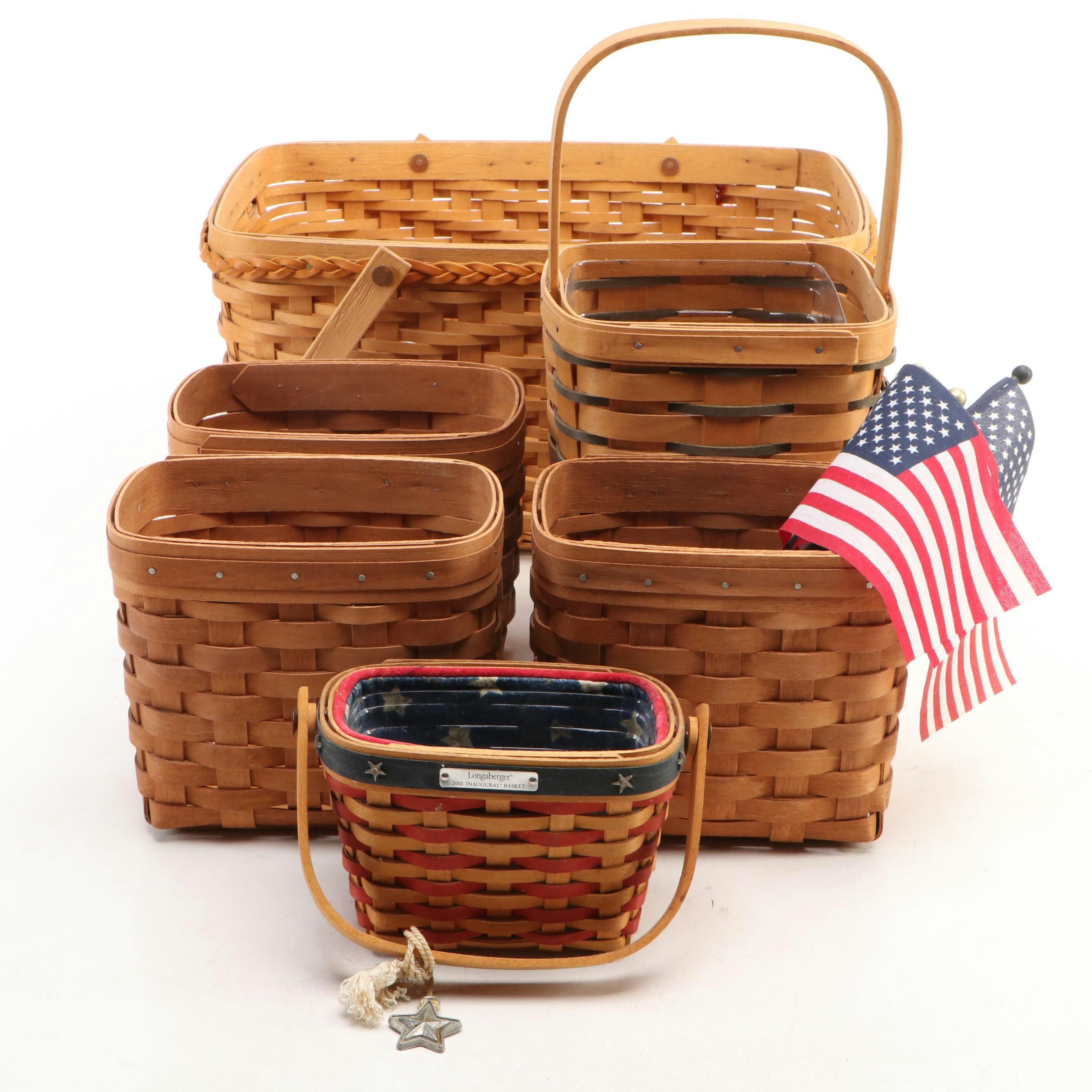Longaberger and Gerald E. Henn Handmade Woven Maple Baskets