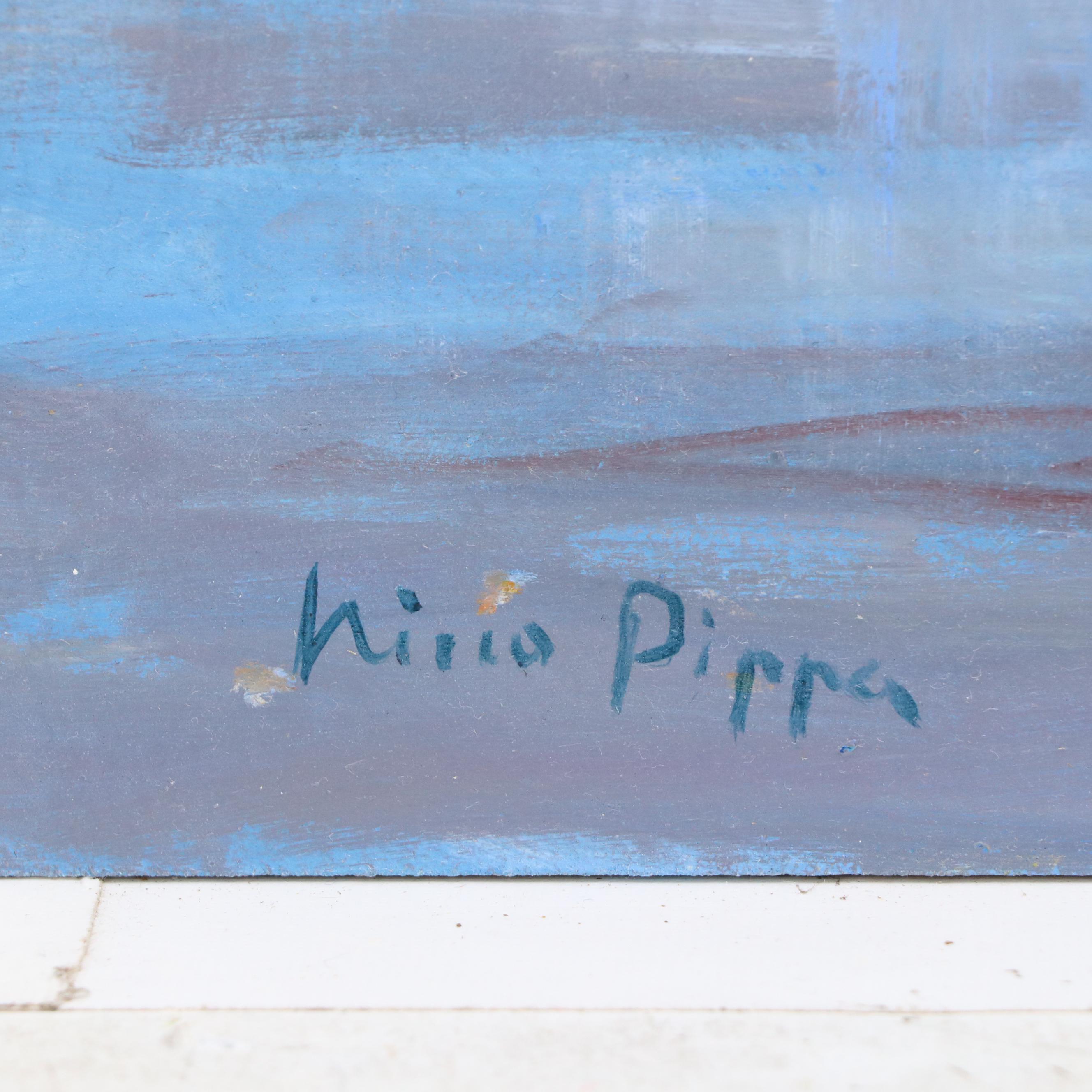 Nino Pippa Seascape Oil Painting "North Carolina Seagulls," 2019