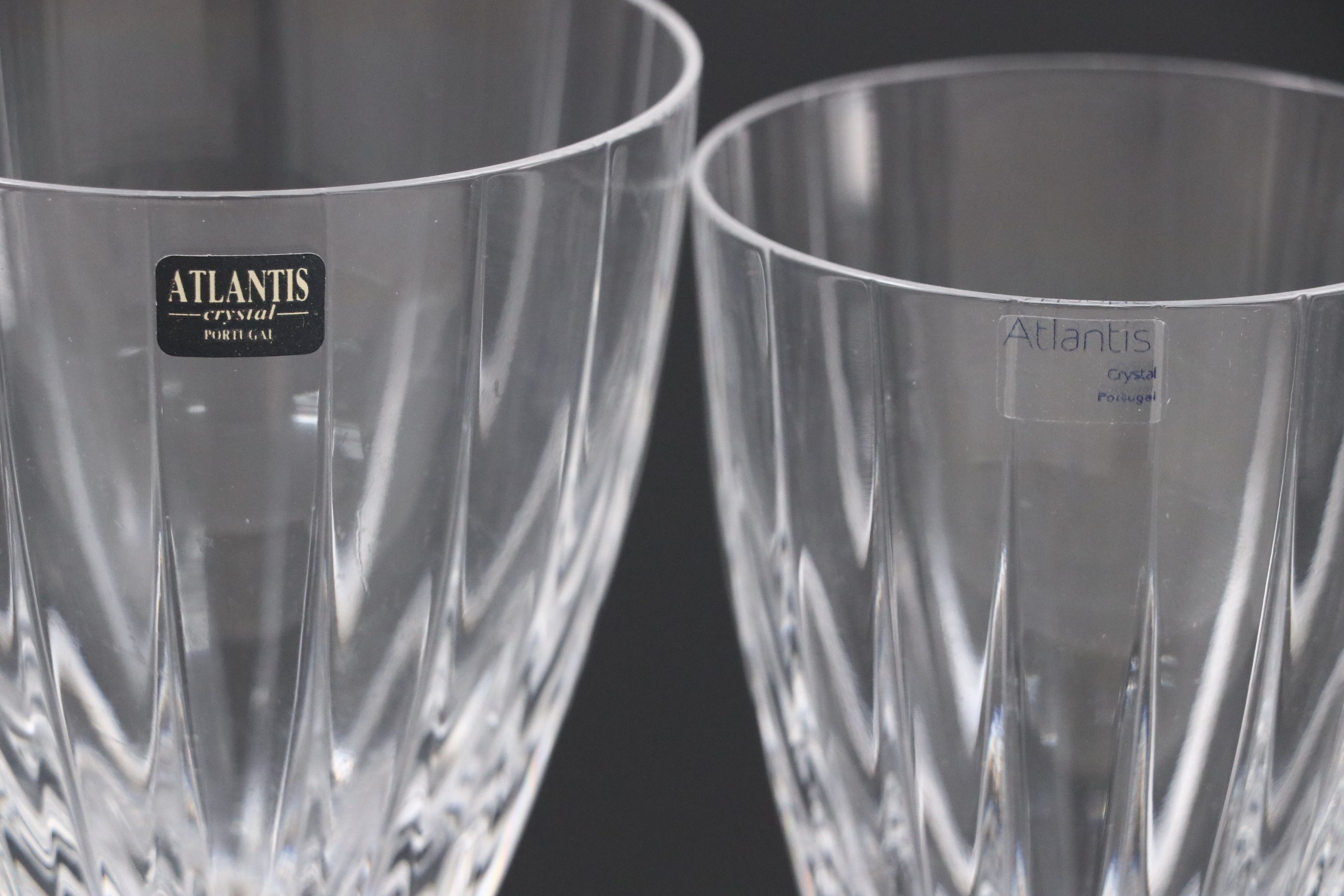 Atlantis "Fantasy" Crystal Glasses with Mikasa "Park Lane" Wine Glasses