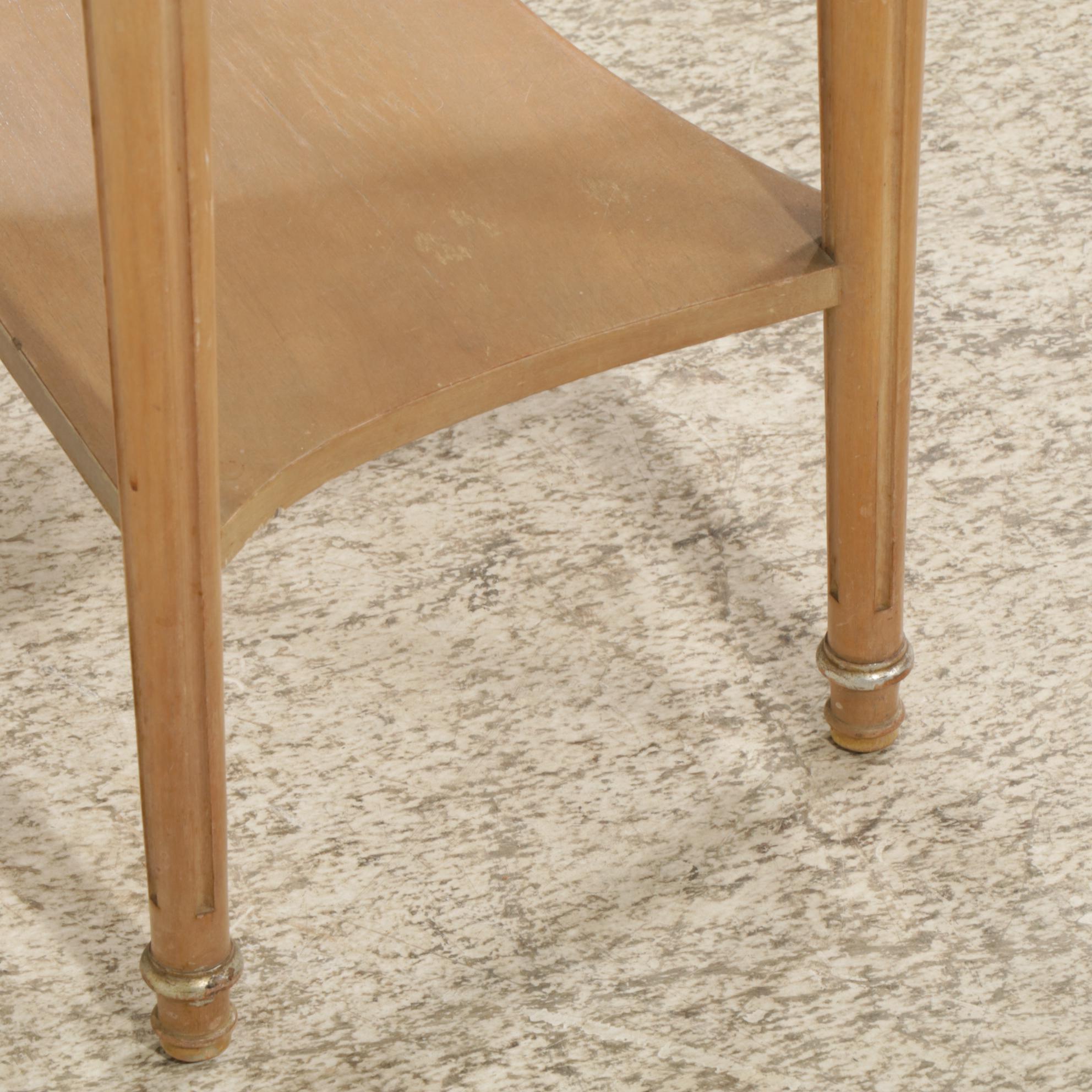 Louis XVI Style Painted Side Table with Brass Gallery Rail, Mid-20th Century