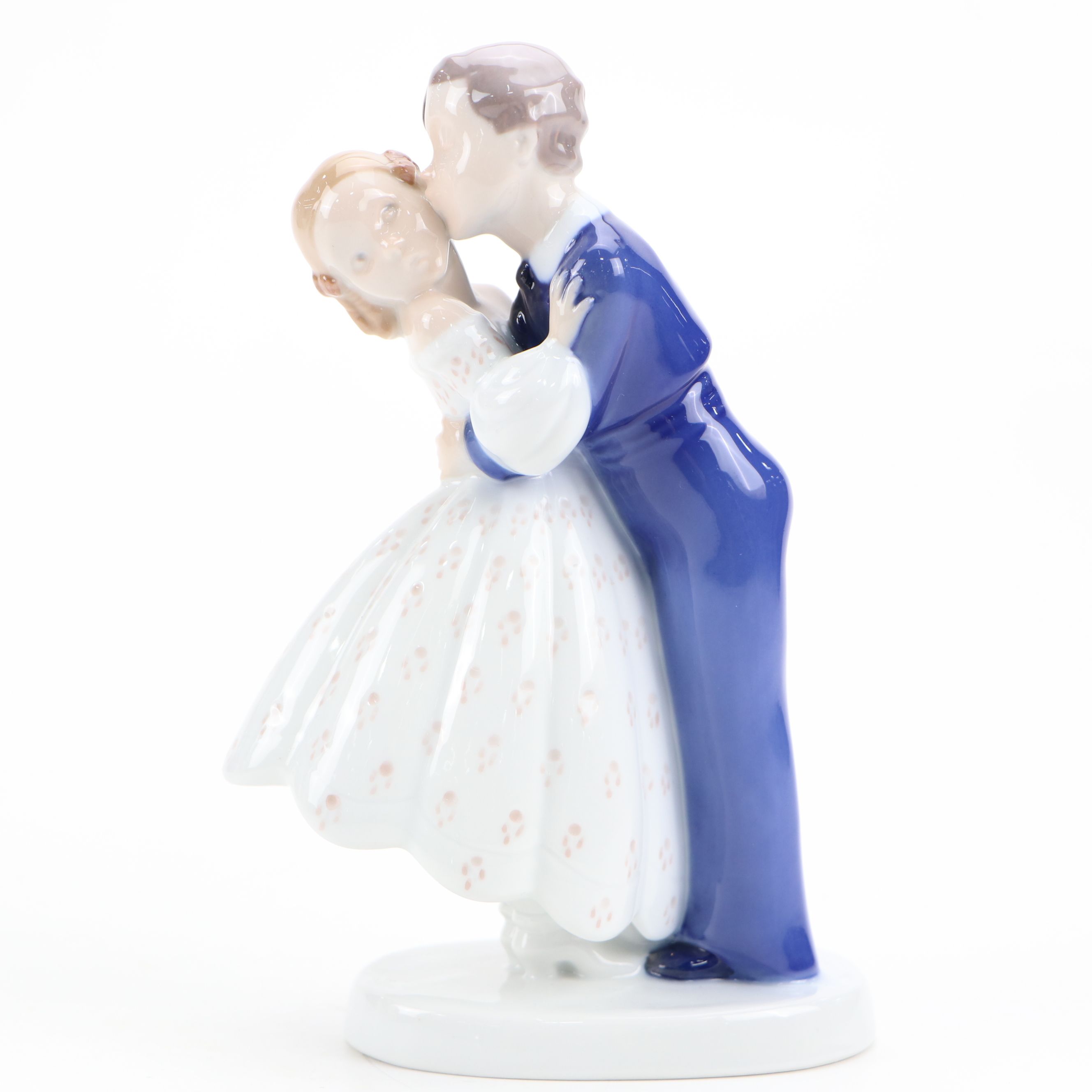 Lladró "Children with Basket of Fruit" with Bing & Grøndahl Porcelain Figurines