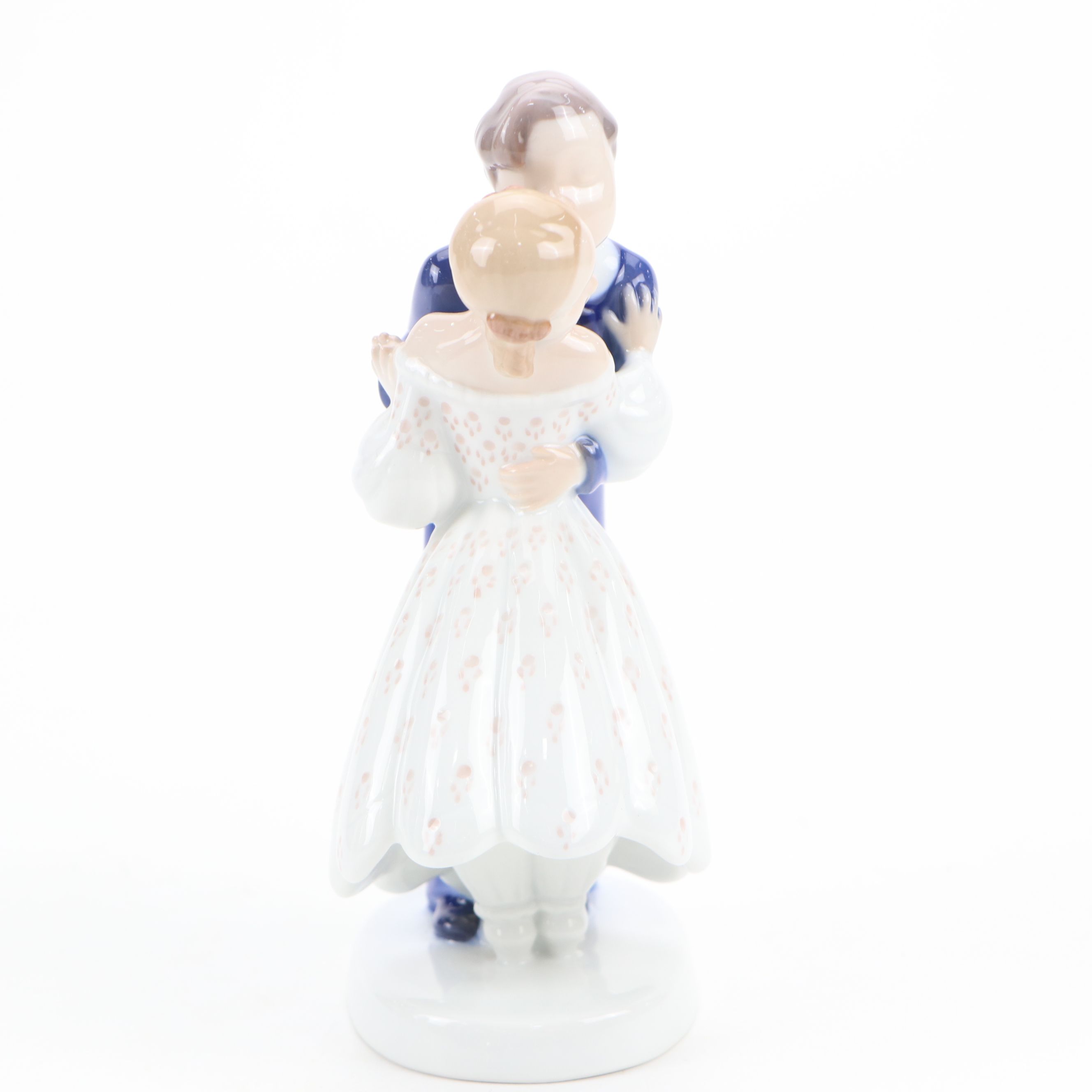 Lladró "Children with Basket of Fruit" with Bing & Grøndahl Porcelain Figurines