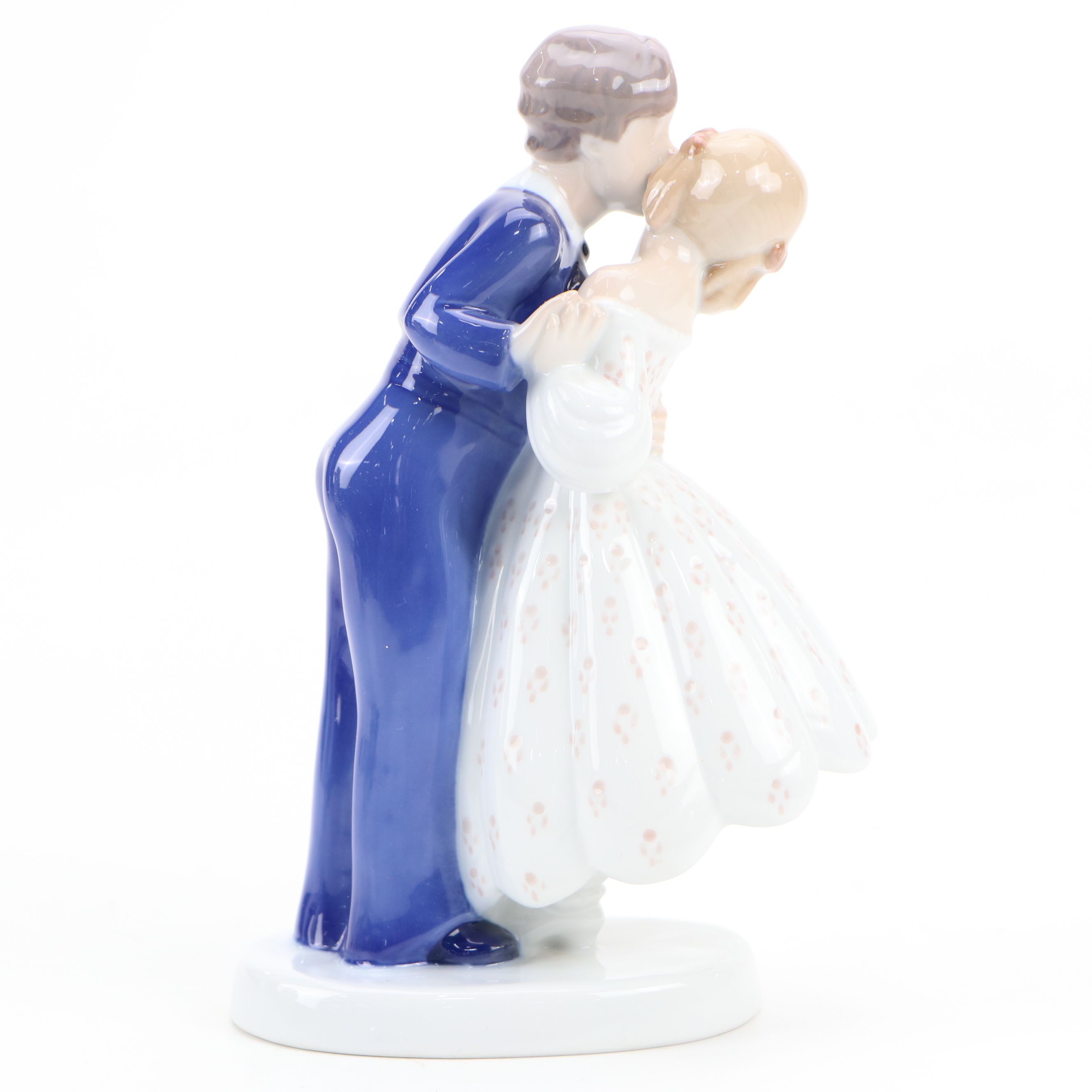 Lladró "Children with Basket of Fruit" with Bing & Grøndahl Porcelain Figurines