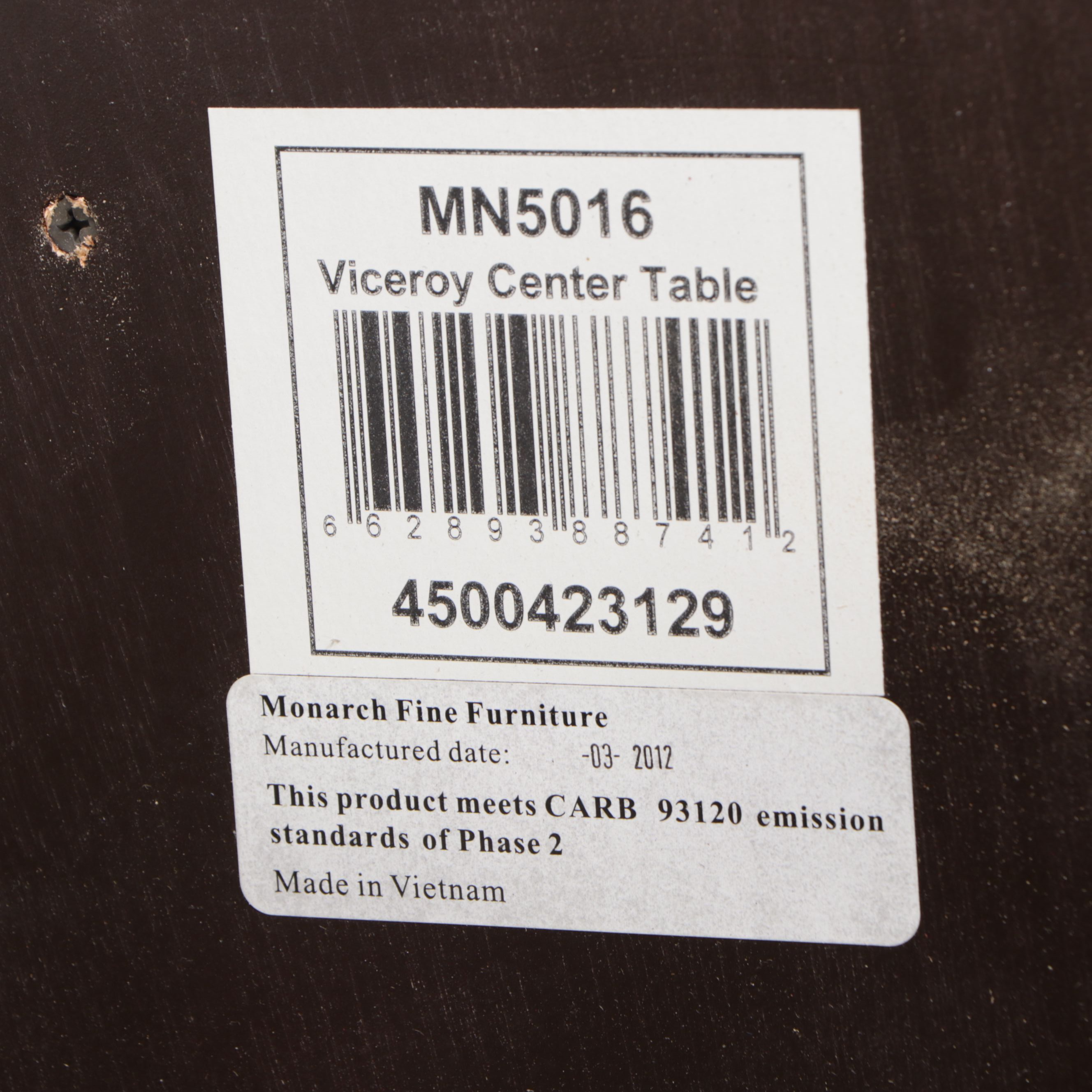 Century Furniture for Monarch "Viceroy" Center Table, 2012