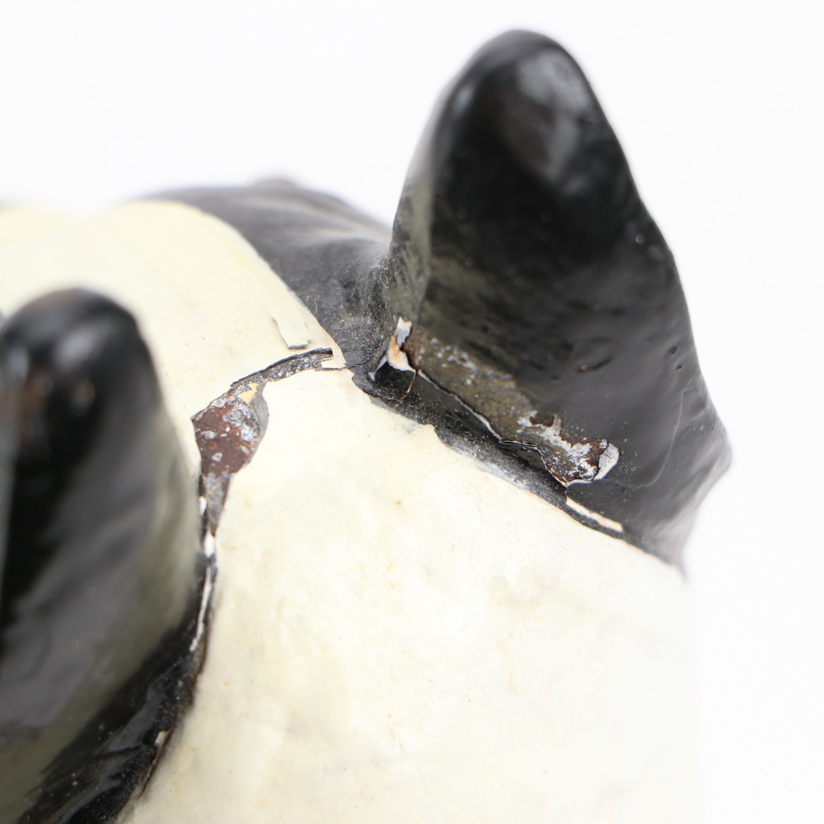 Painted Cast Iron Boston Terrier Doorstops, 20th Century