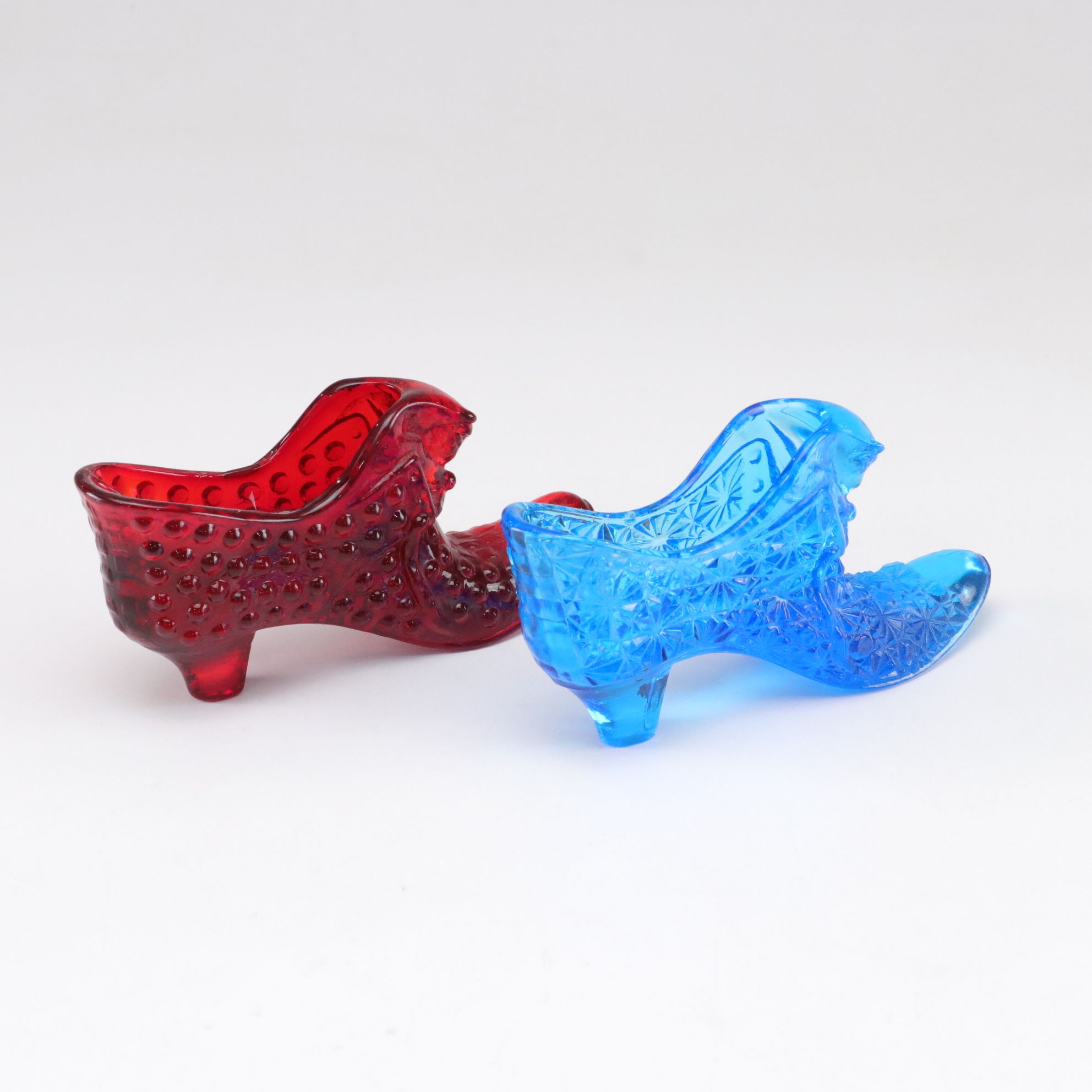 Fenton & Boyd "Cat Head" Glass Lady Slipper Figurines & More