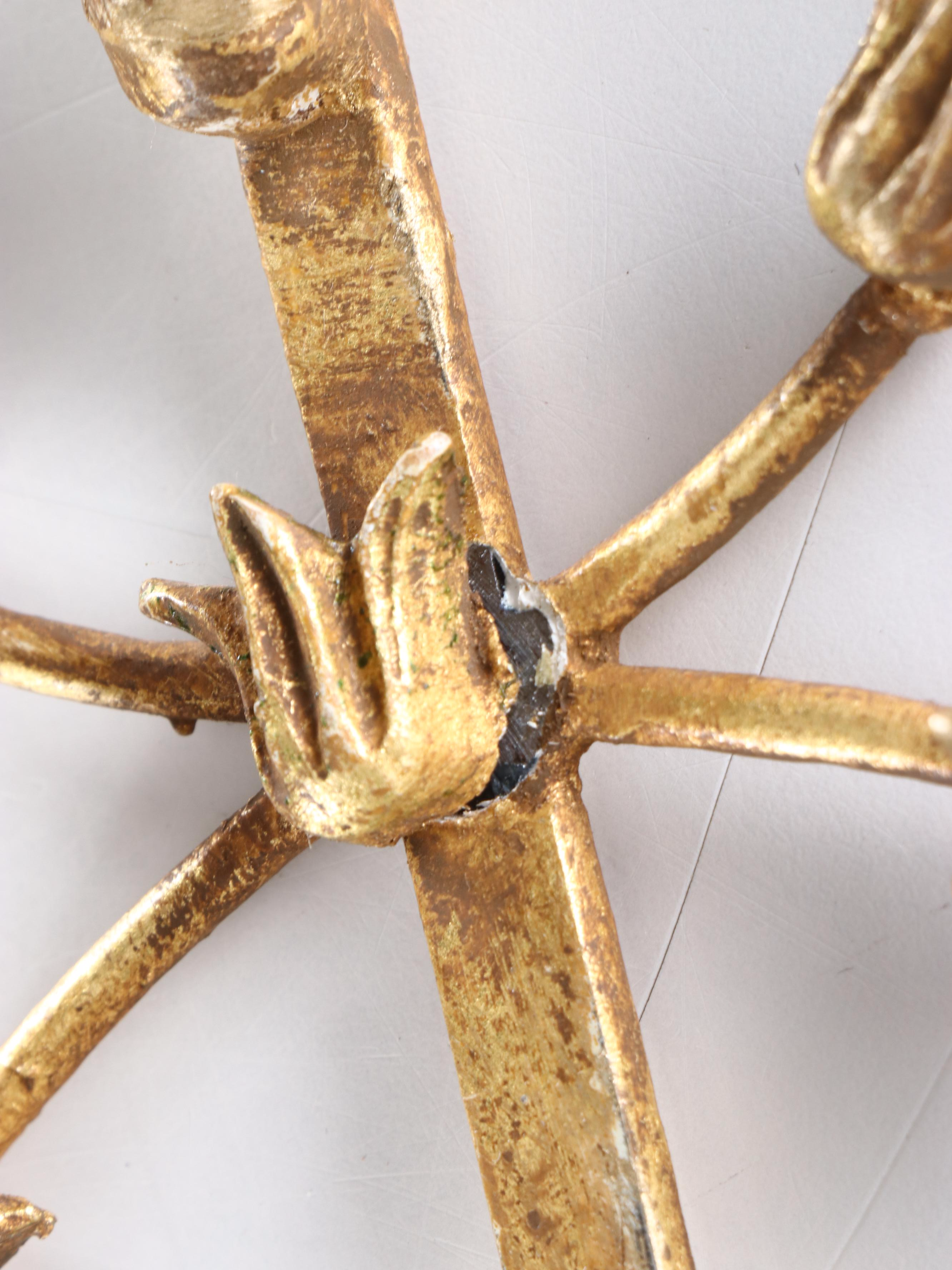 Italian Regency Style Giltwood Wall Candle Sconces, Mid to Late 20th Century