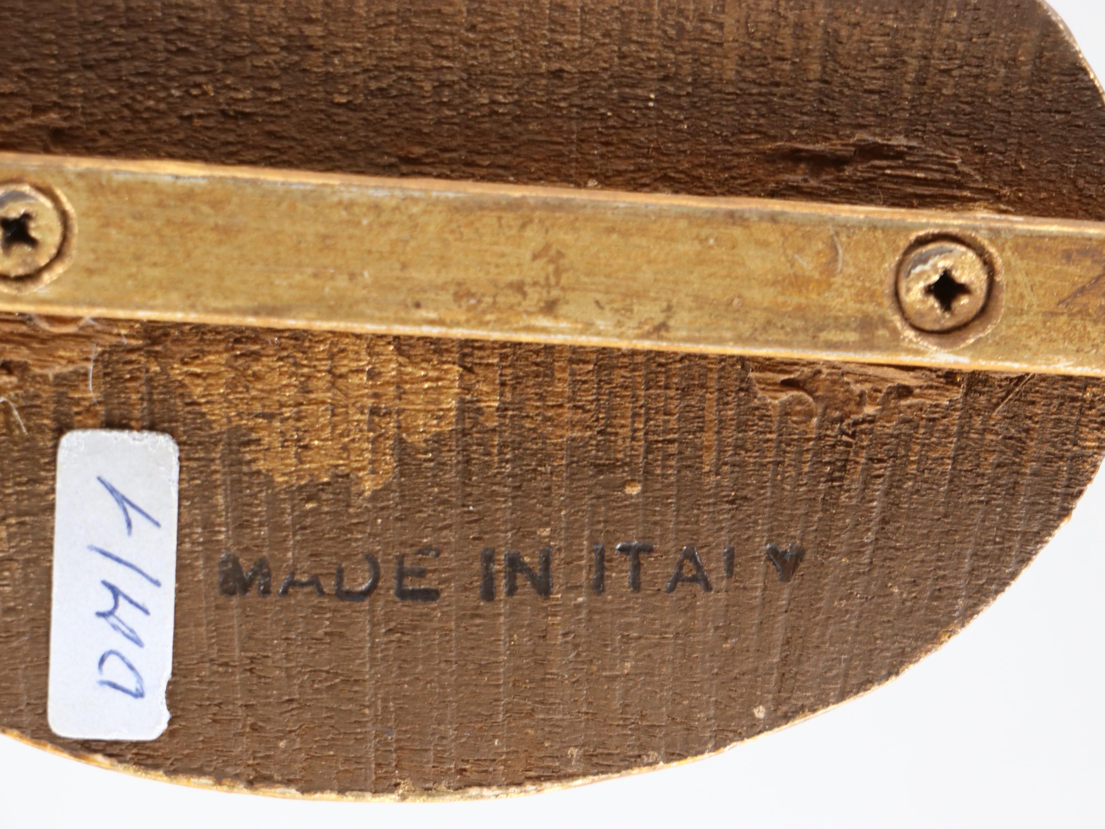 Italian Regency Style Giltwood Wall Candle Sconces, Mid to Late 20th Century