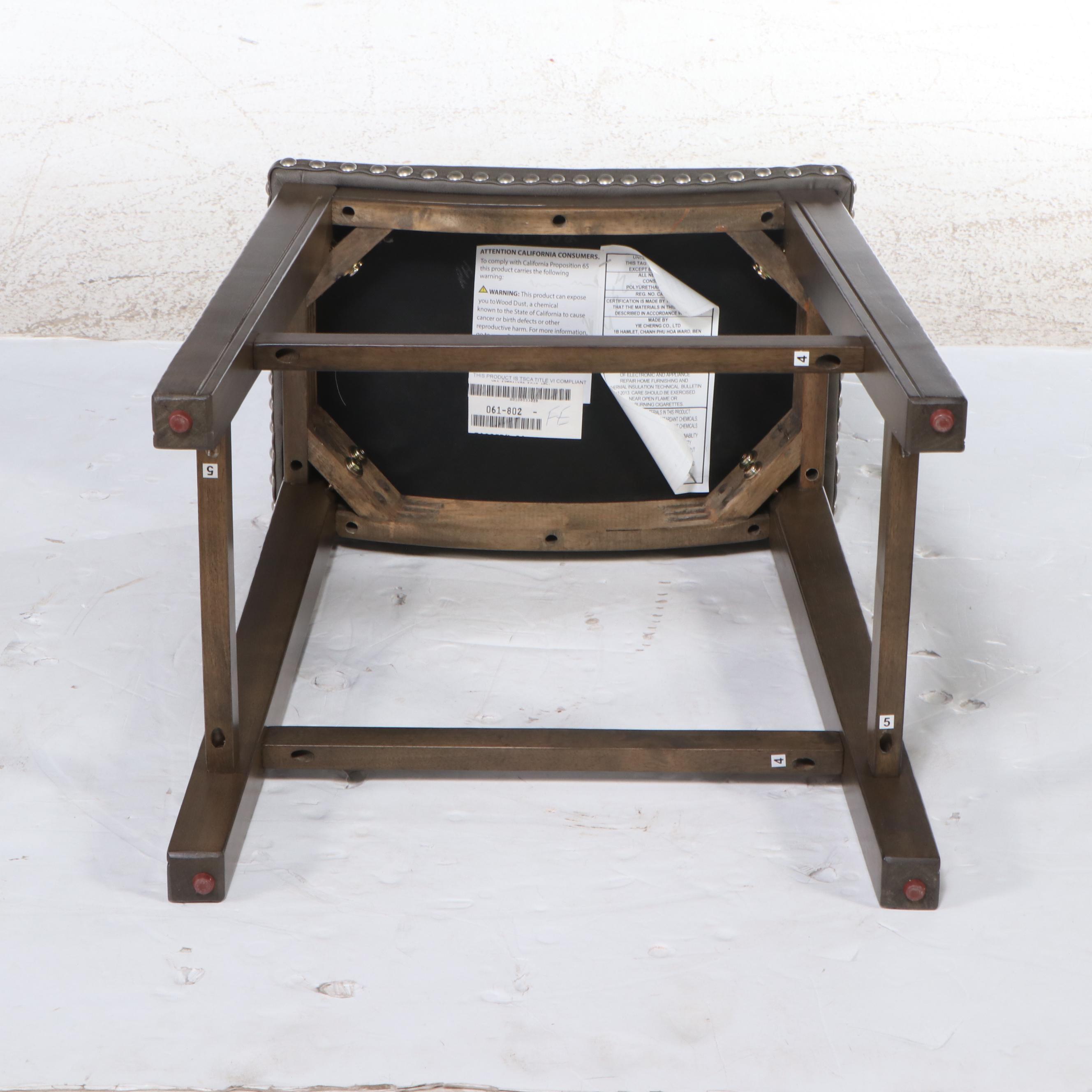 Contemporary Acacia Wood Saddle Barstool