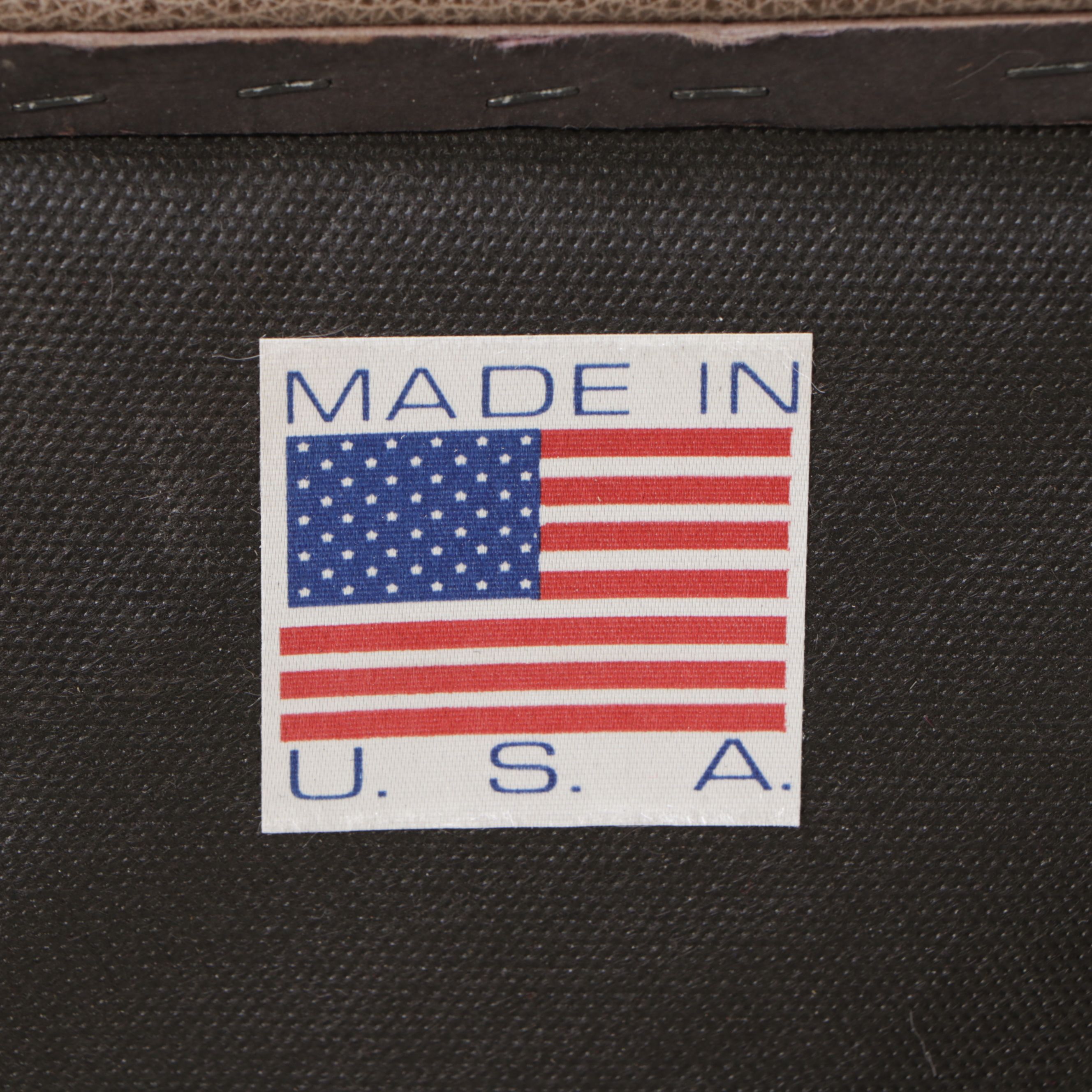 Sherrill Furniture Co. Alligator Embossed Leather Wingback Armchair