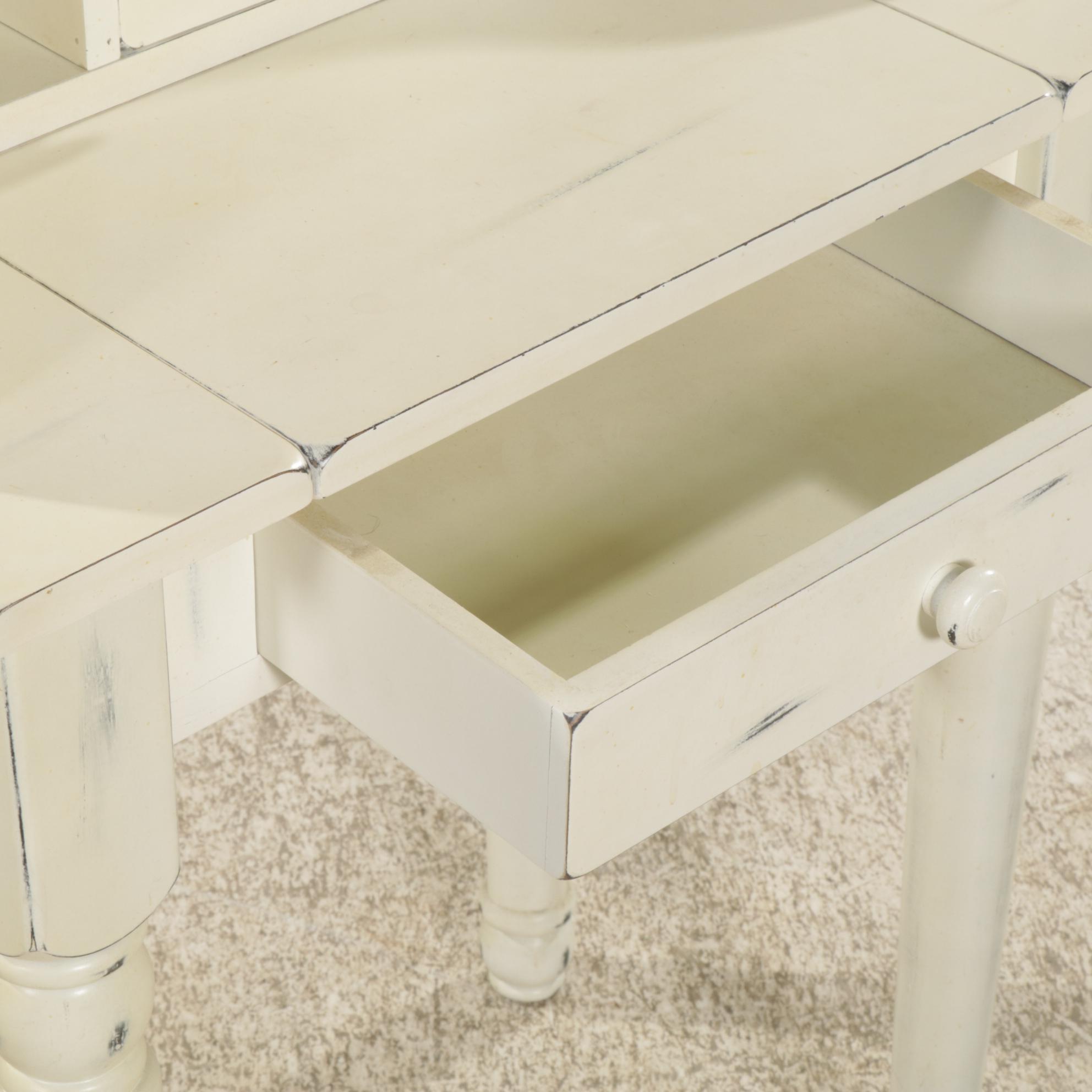 Distressed Painted Wood Writing Desk, 21st Century