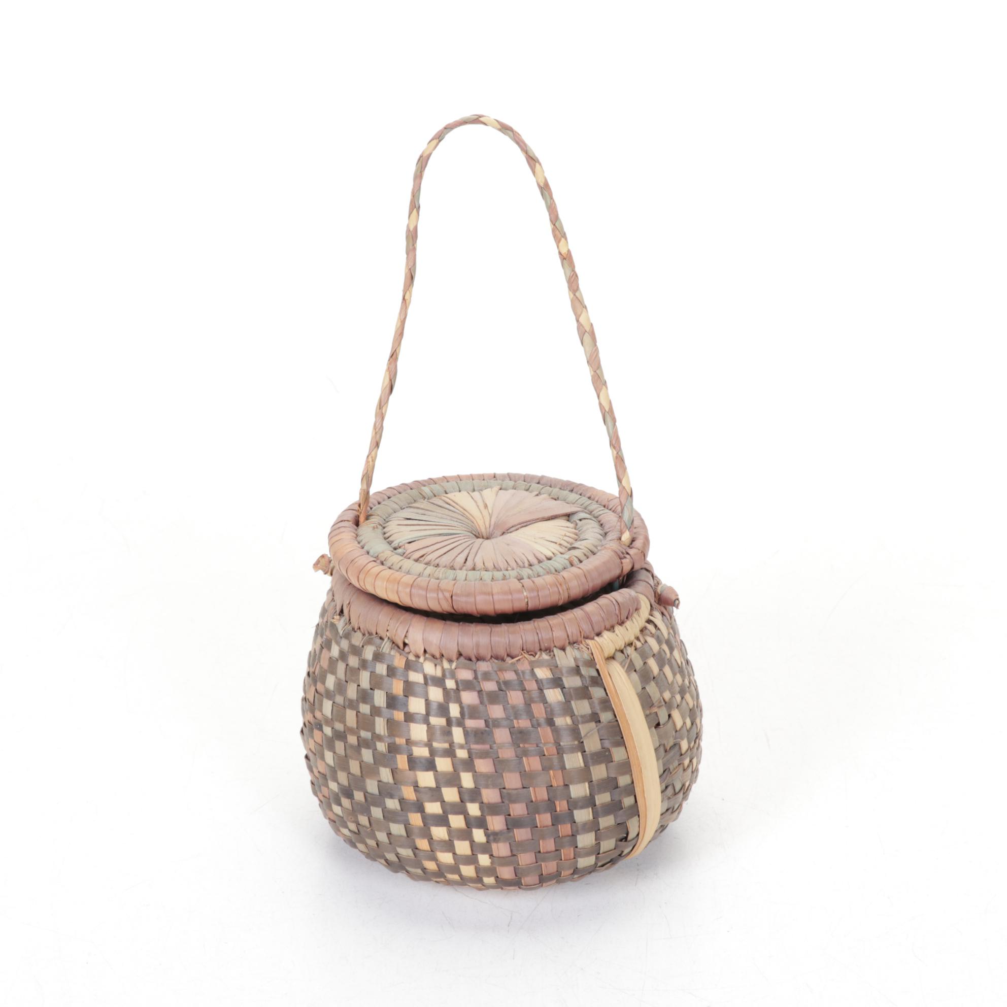 African Woven Rattan Basket, Wall Plaque & Dog Statue