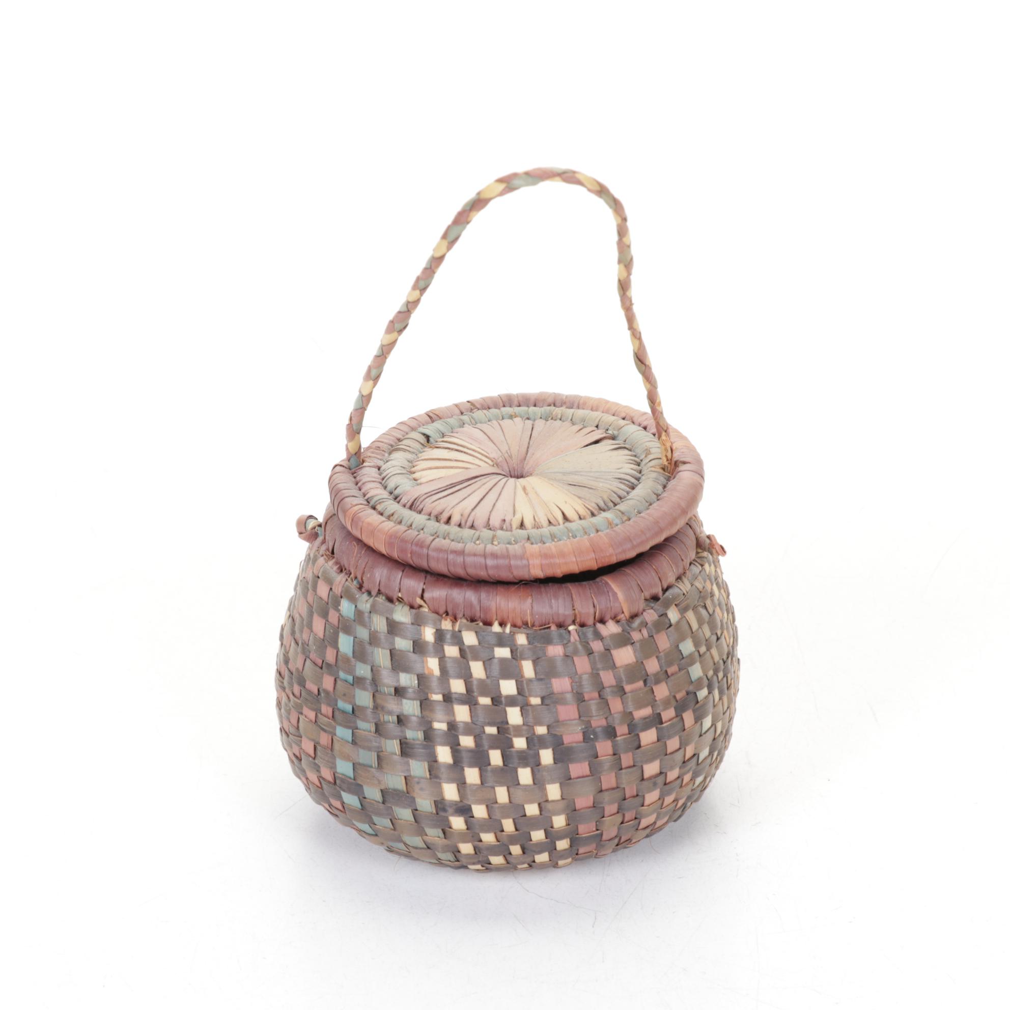 African Woven Rattan Basket, Wall Plaque & Dog Statue