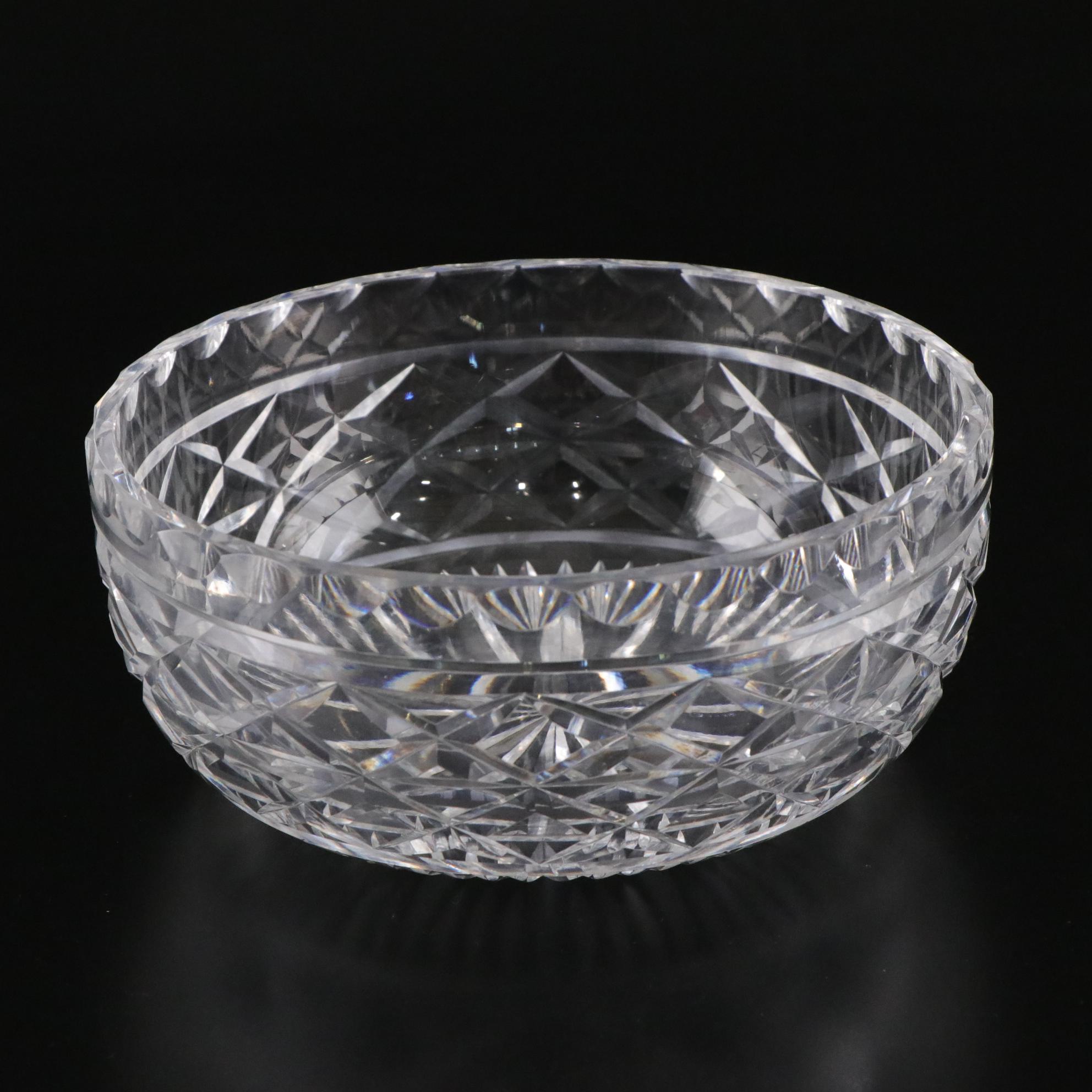 Waterford "Kenmare" Crystal Pitcher with Two Crystal Bowls