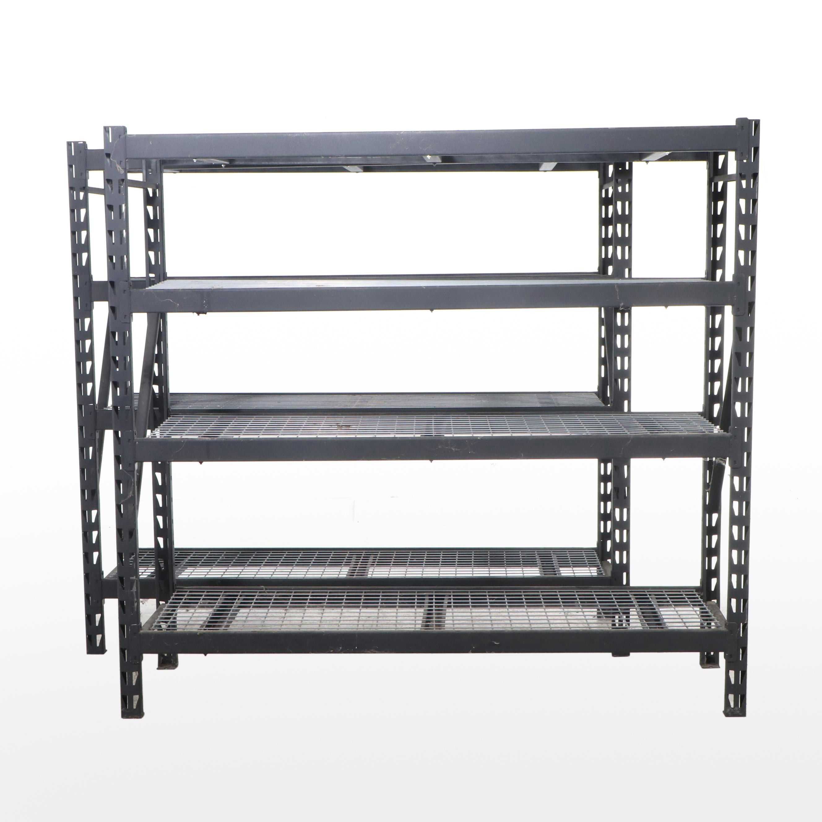 Pair of Metal Storage Shelves