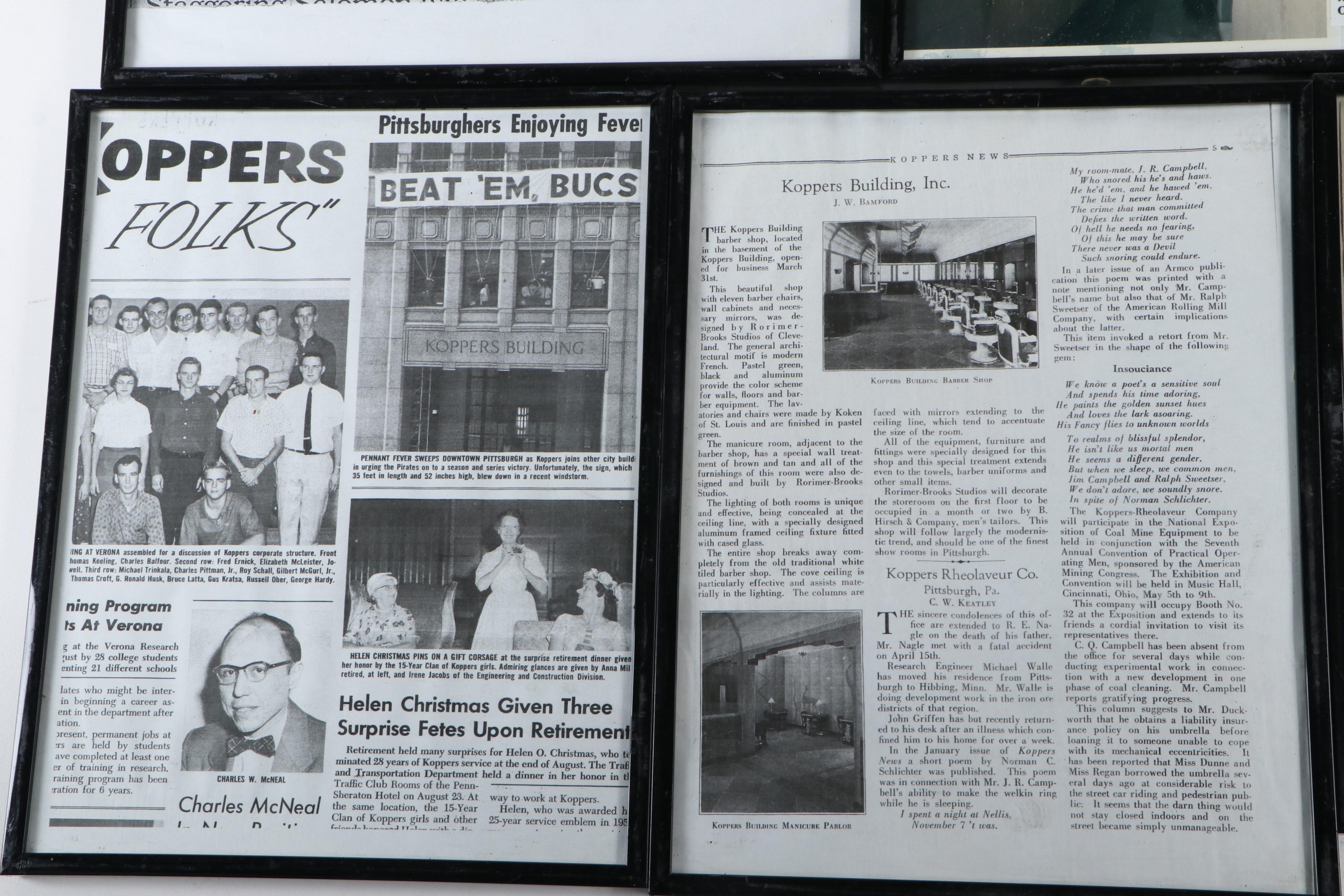 Photographs and News Articles Relating to Pittsburgh's Koppers Tower