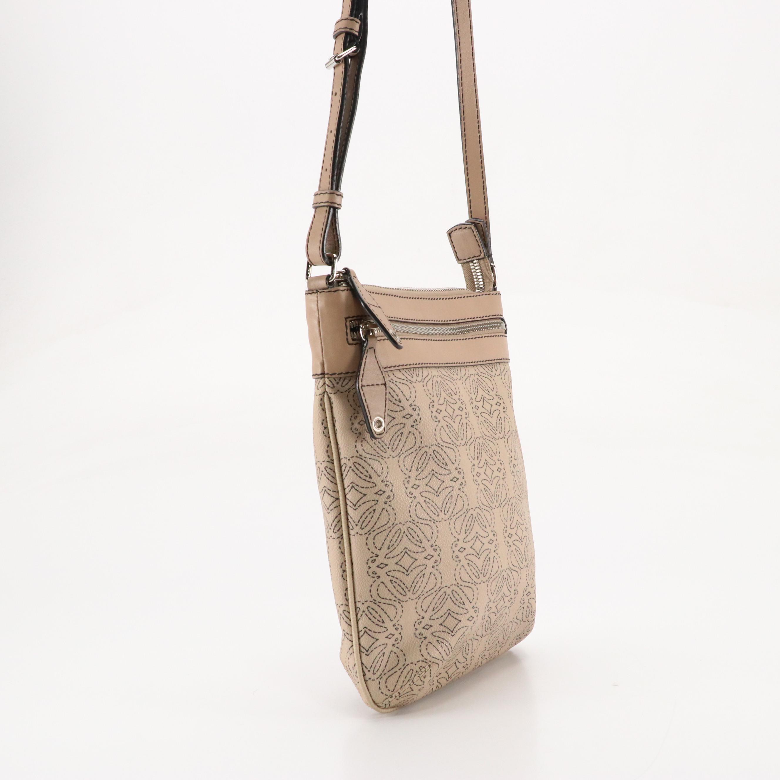 Loewe Crossbody Bag in Anagram Print Coated Canvas and Leather
