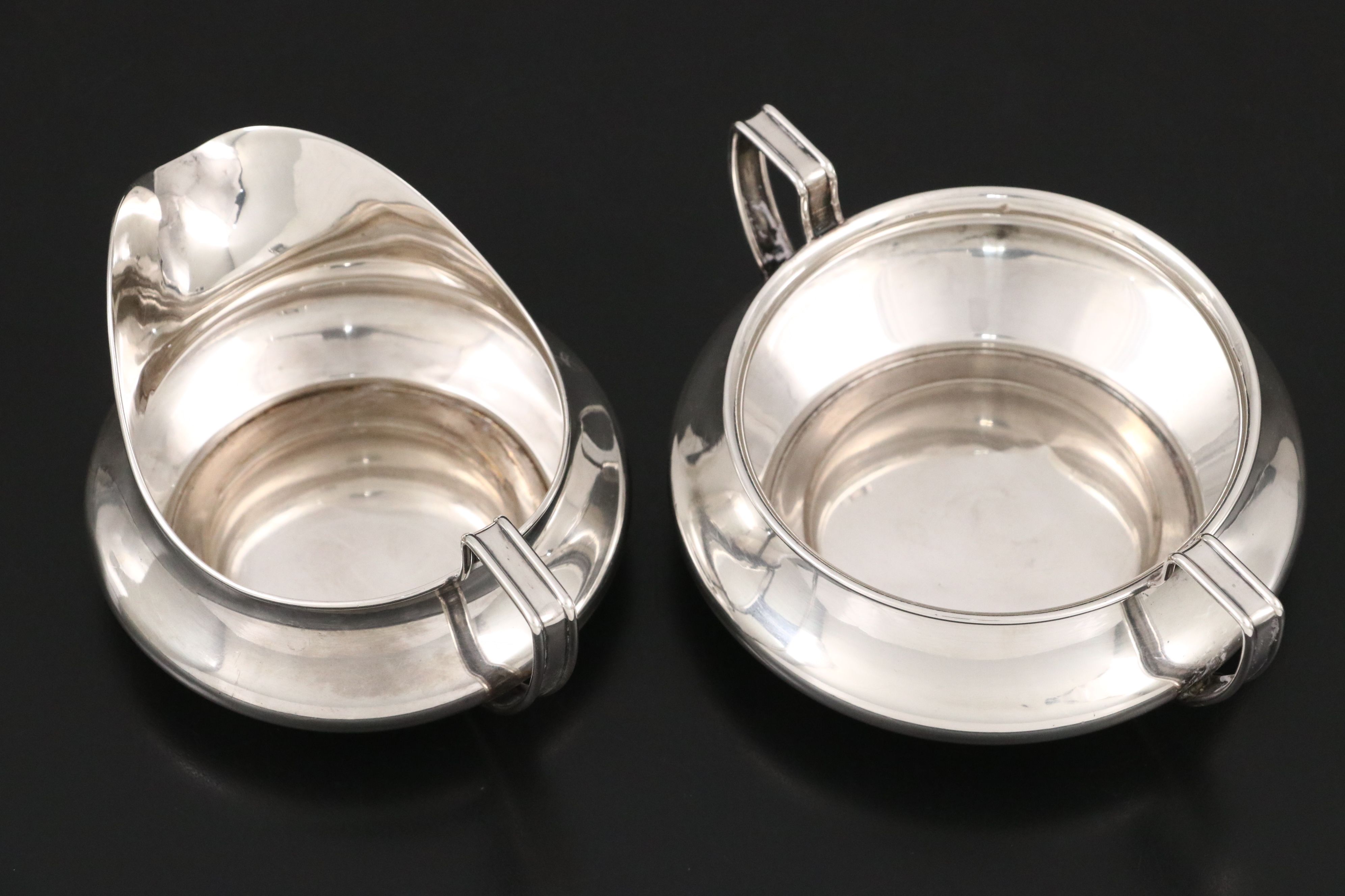 Amston Sterling Compote, Watson Sterling Vase, and Sterling Tea Accessories