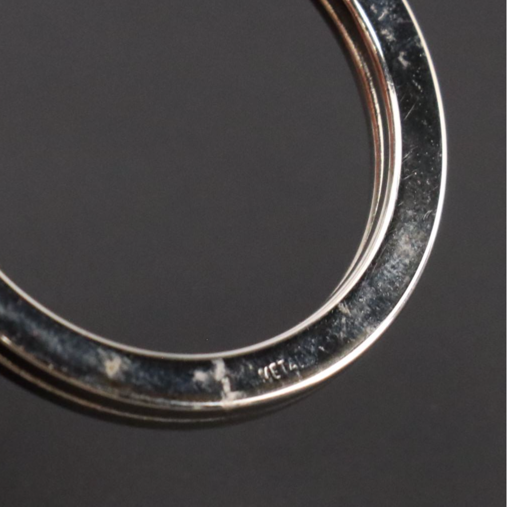 Montblanc Platinum Black Onyx Key Ring