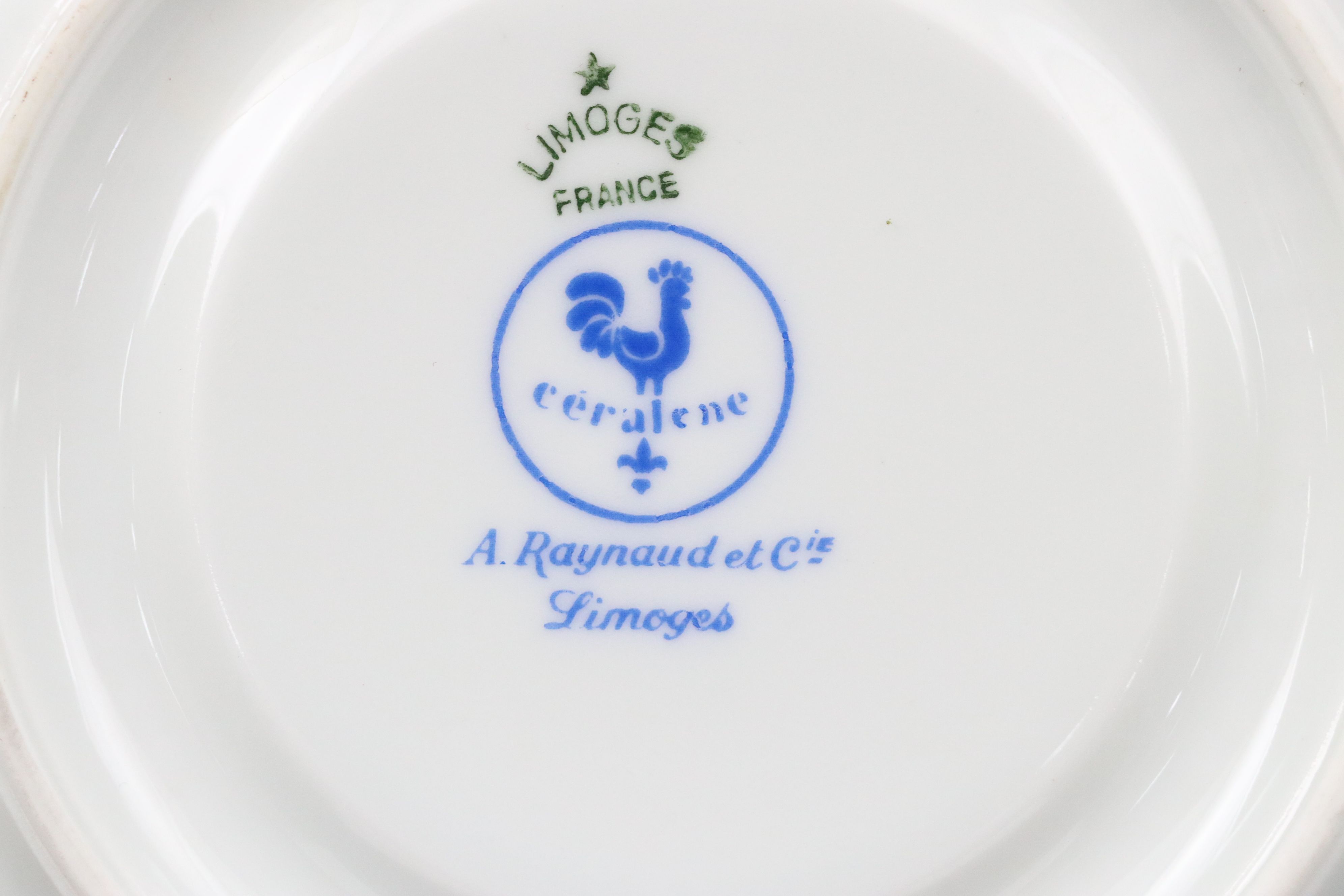 Fitz & Floyd "Bordure Rogue" and Ceralene Porcelain Teaware, 1975