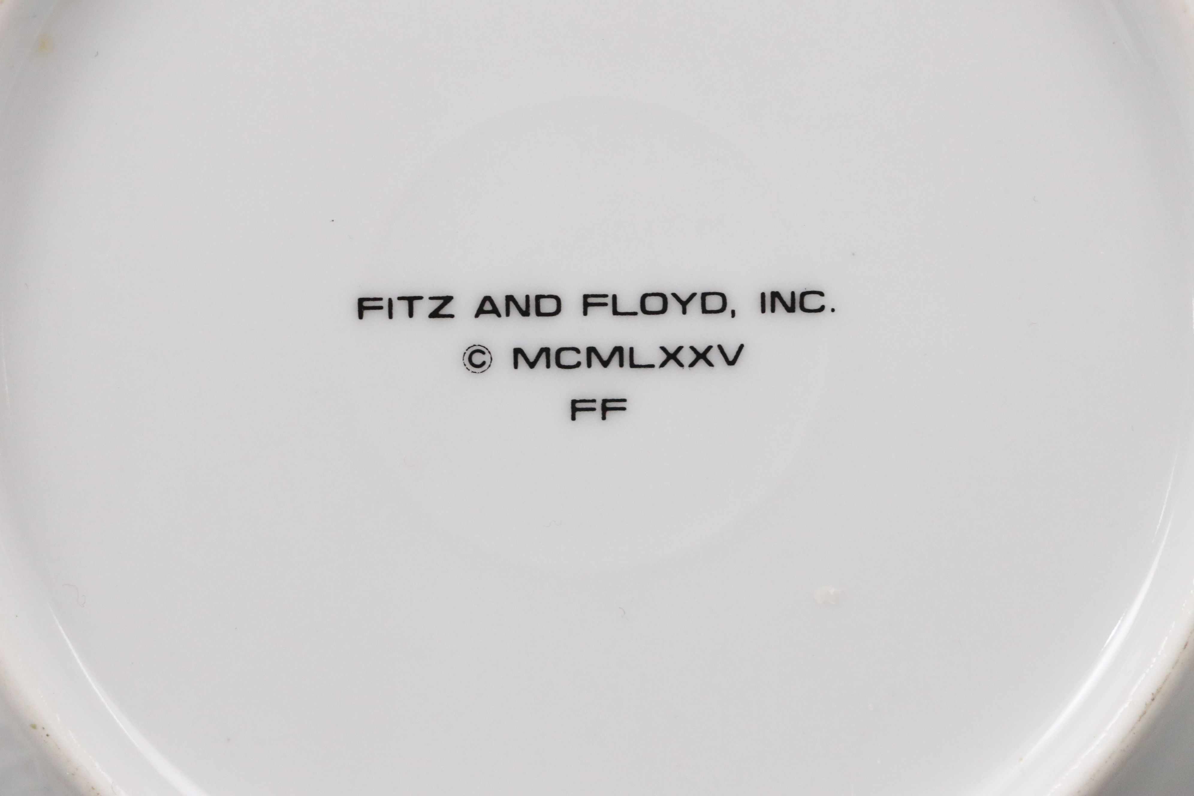 Fitz & Floyd "Bordure Rogue" and Ceralene Porcelain Teaware, 1975