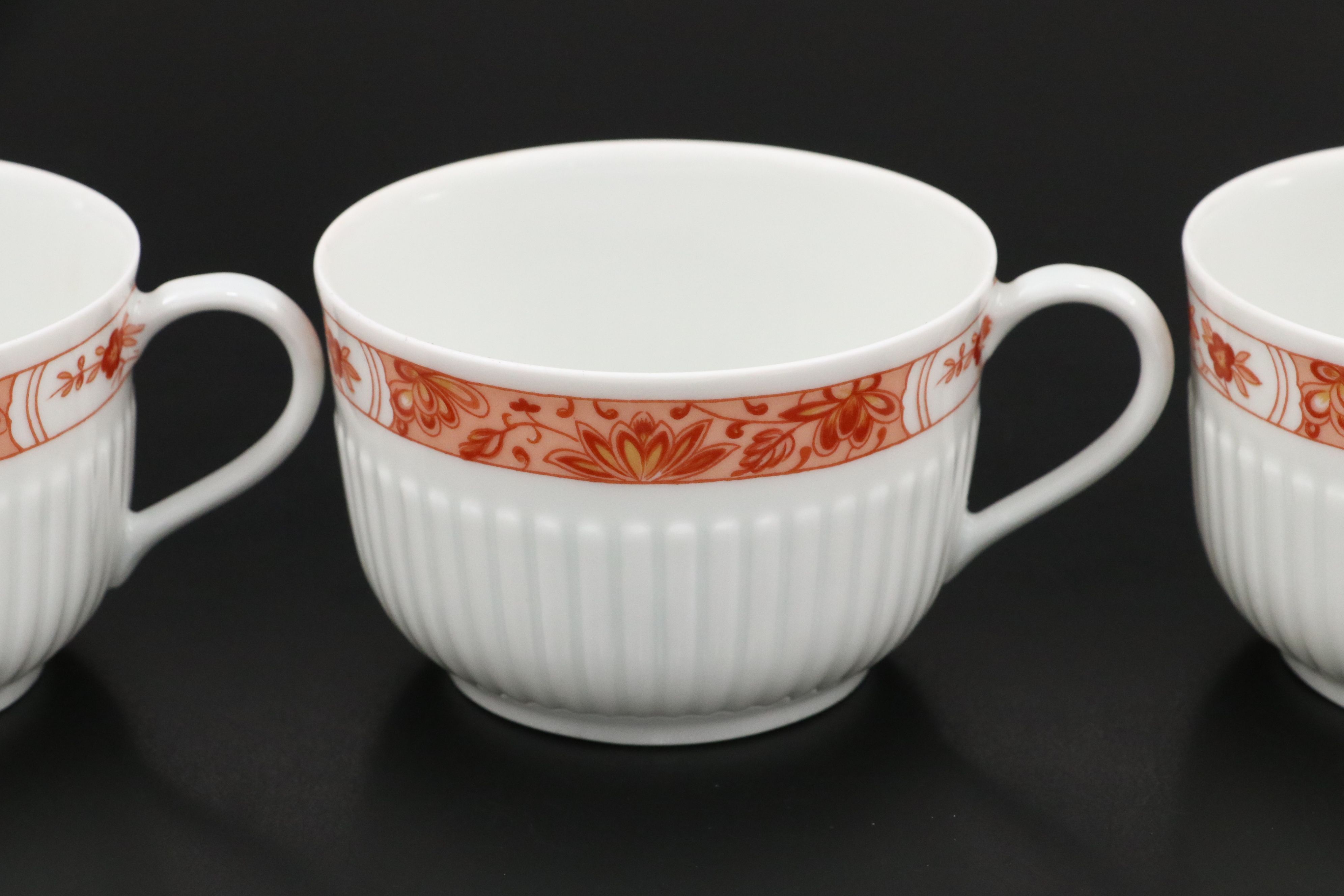 Fitz & Floyd "Bordure Rogue" and Ceralene Porcelain Teaware, 1975