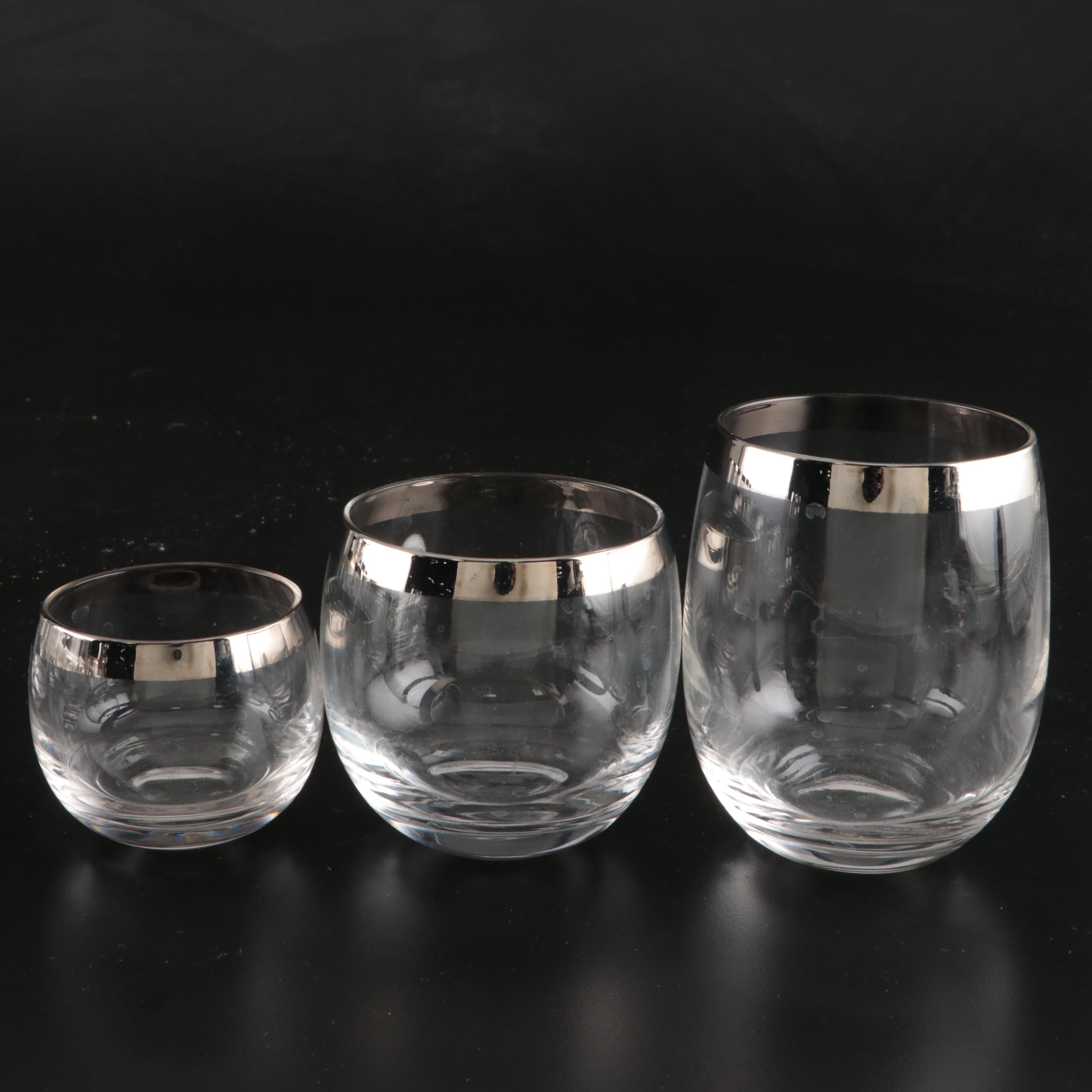 Dorothy Thorpe MCM Crystal and Silver Barware Collection