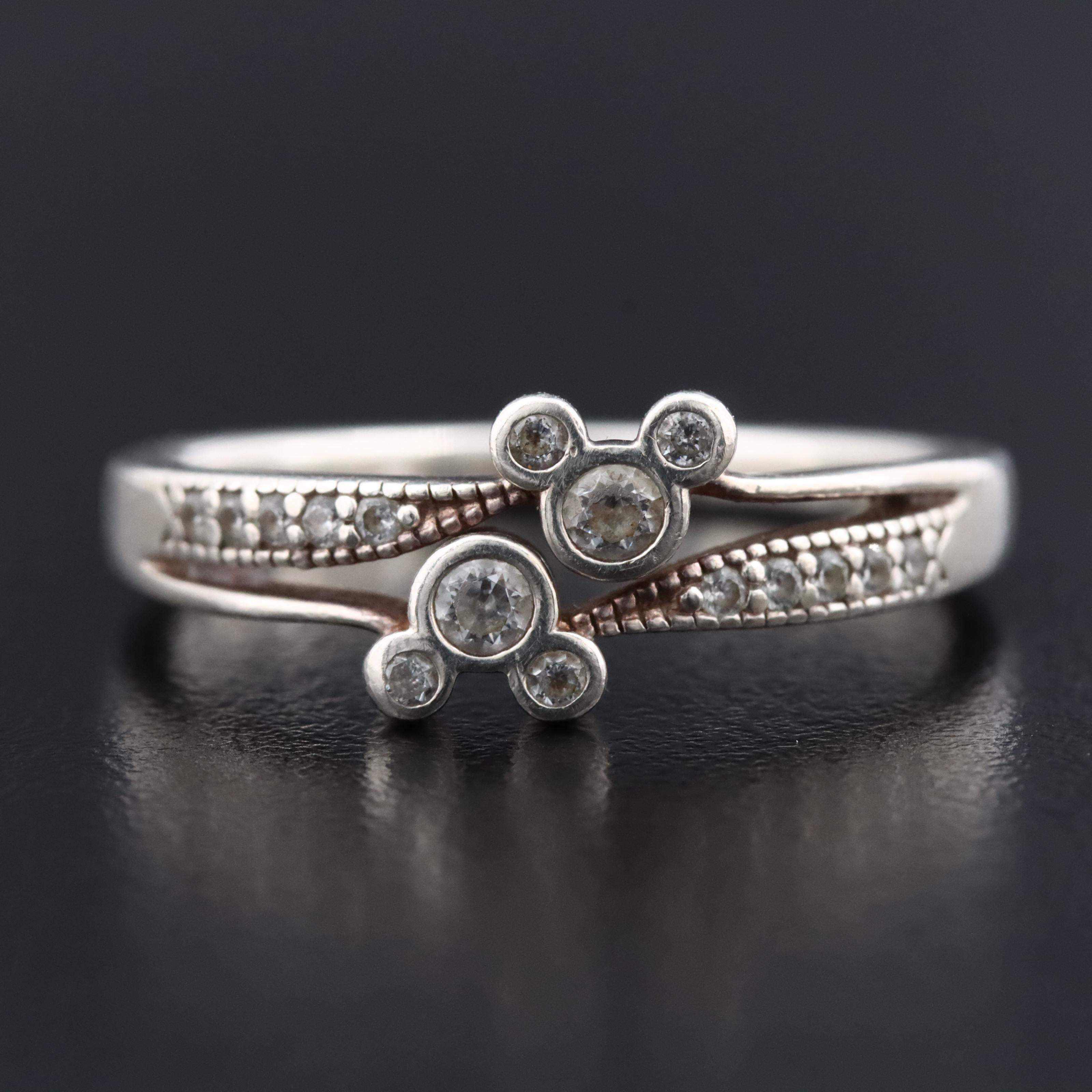 Disney Sterling CZ Mickey Mouse Ring