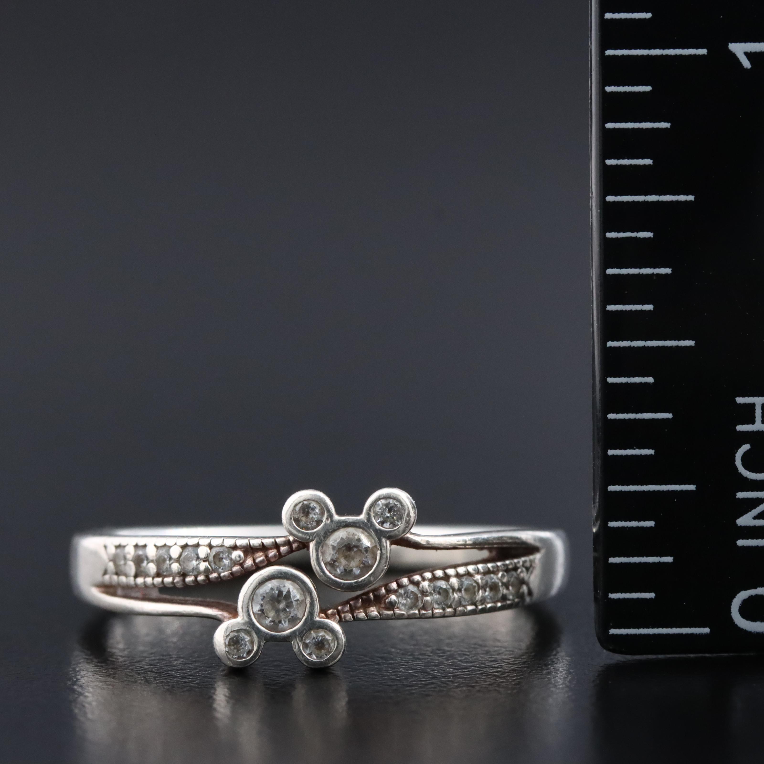 Disney Sterling CZ Mickey Mouse Ring