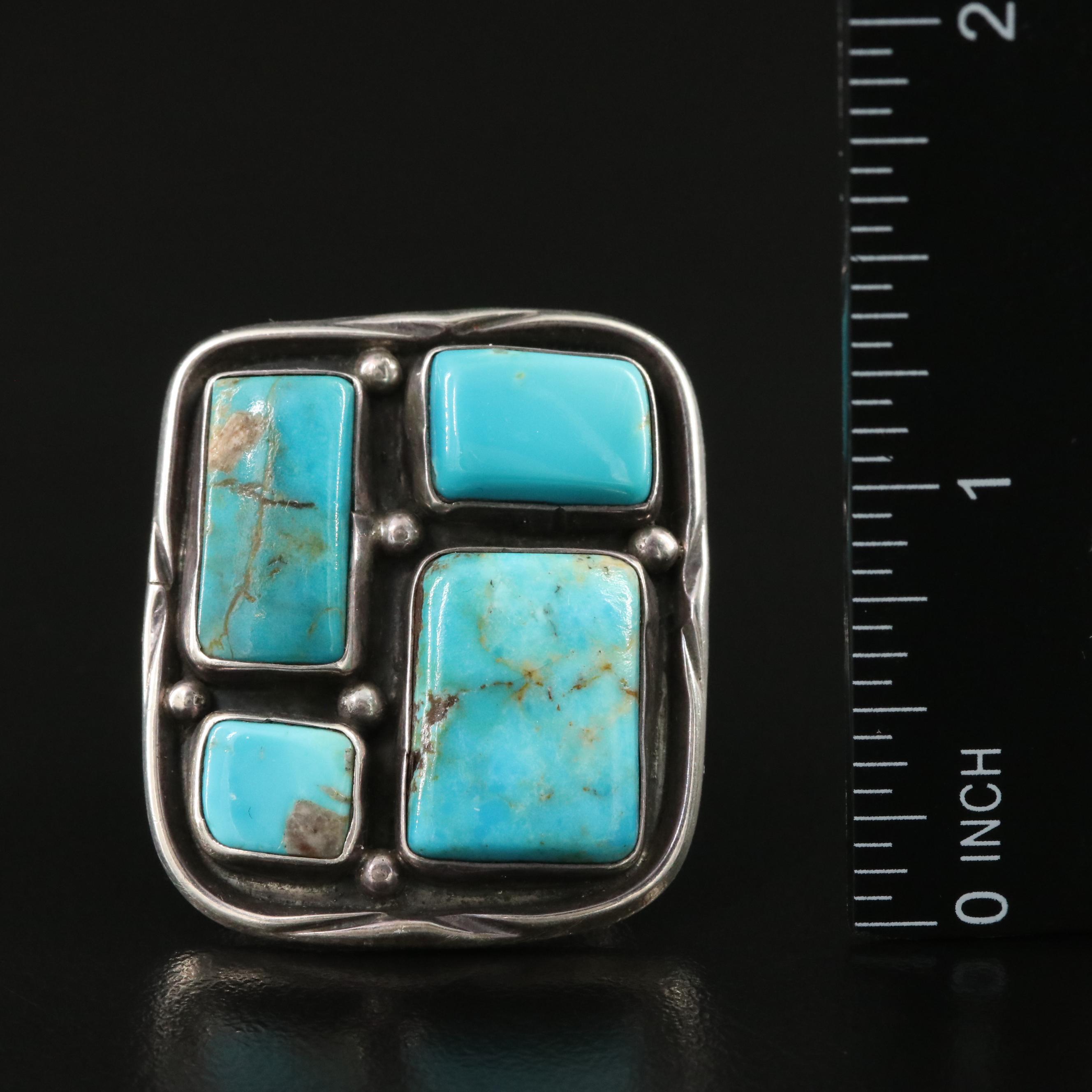 Southwestern Sterling Turquoise Ring