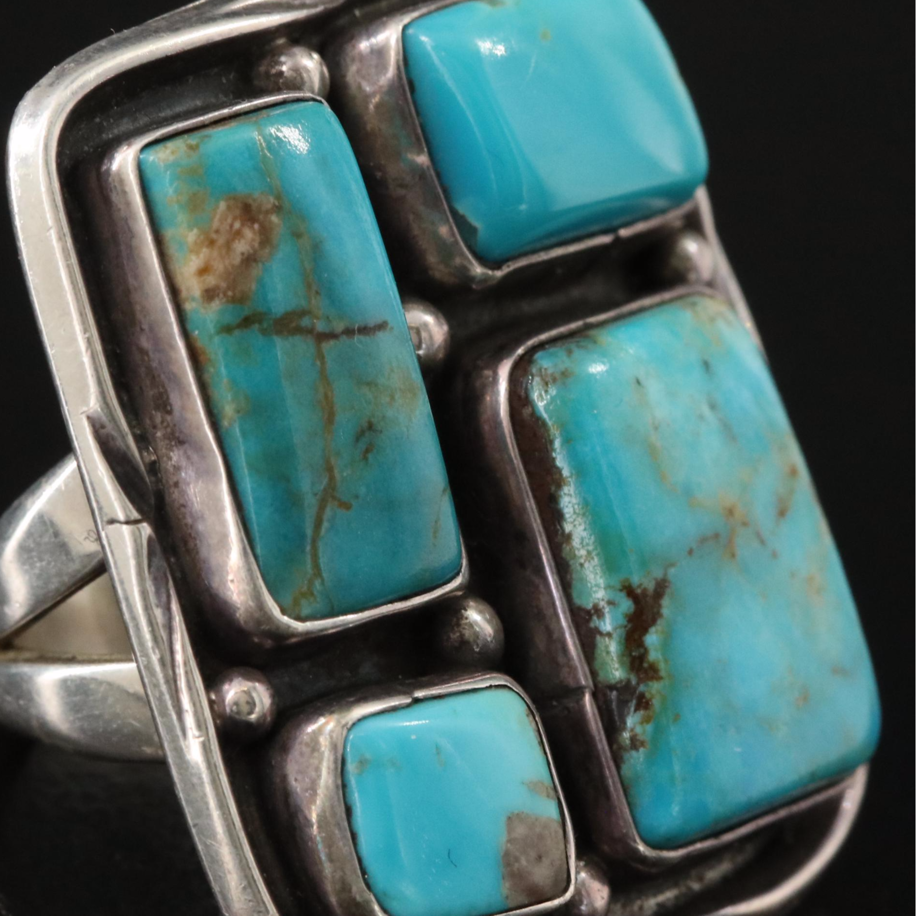 Southwestern Sterling Turquoise Ring